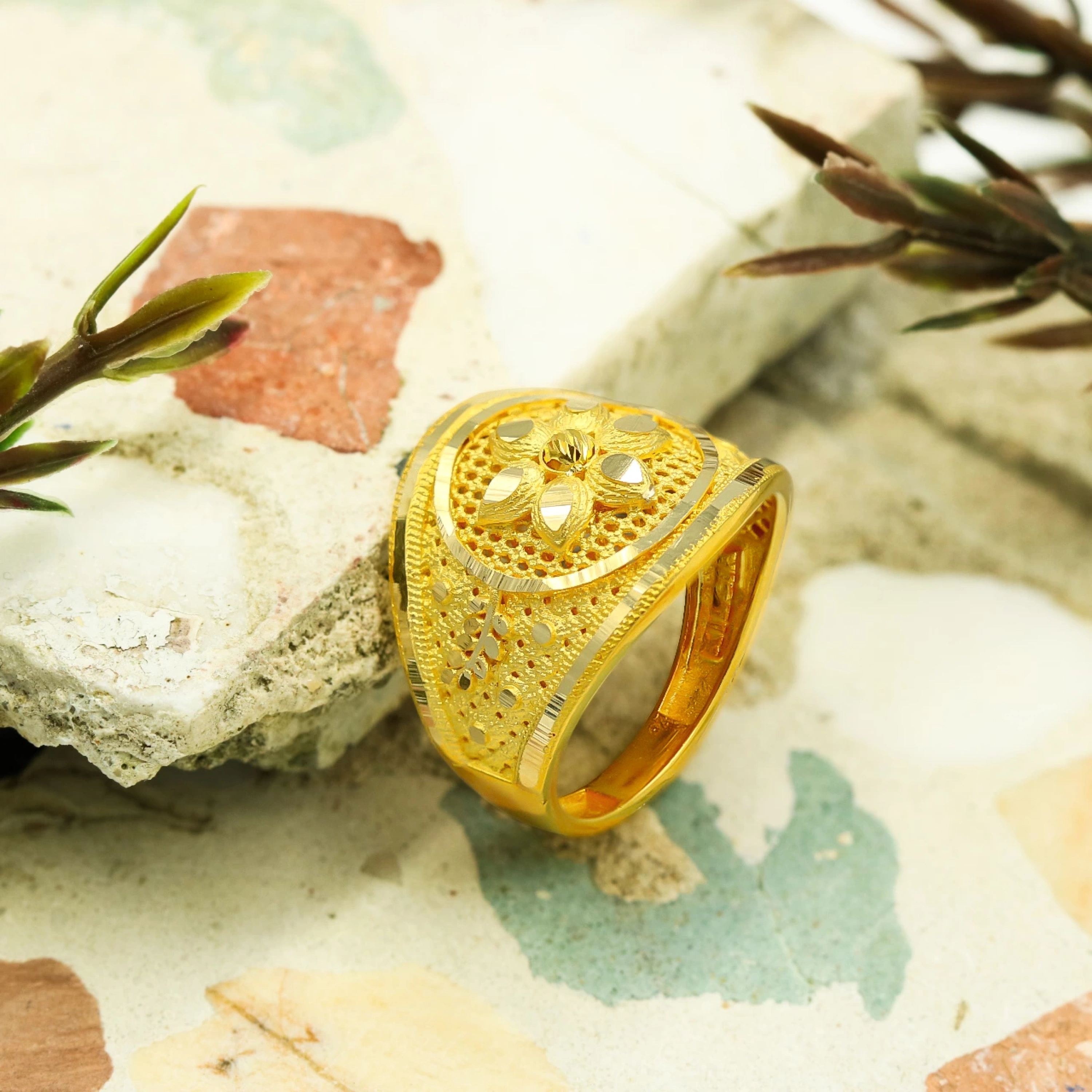 Özel Tasarım Telkari 14 Ayar Altın Yüzük