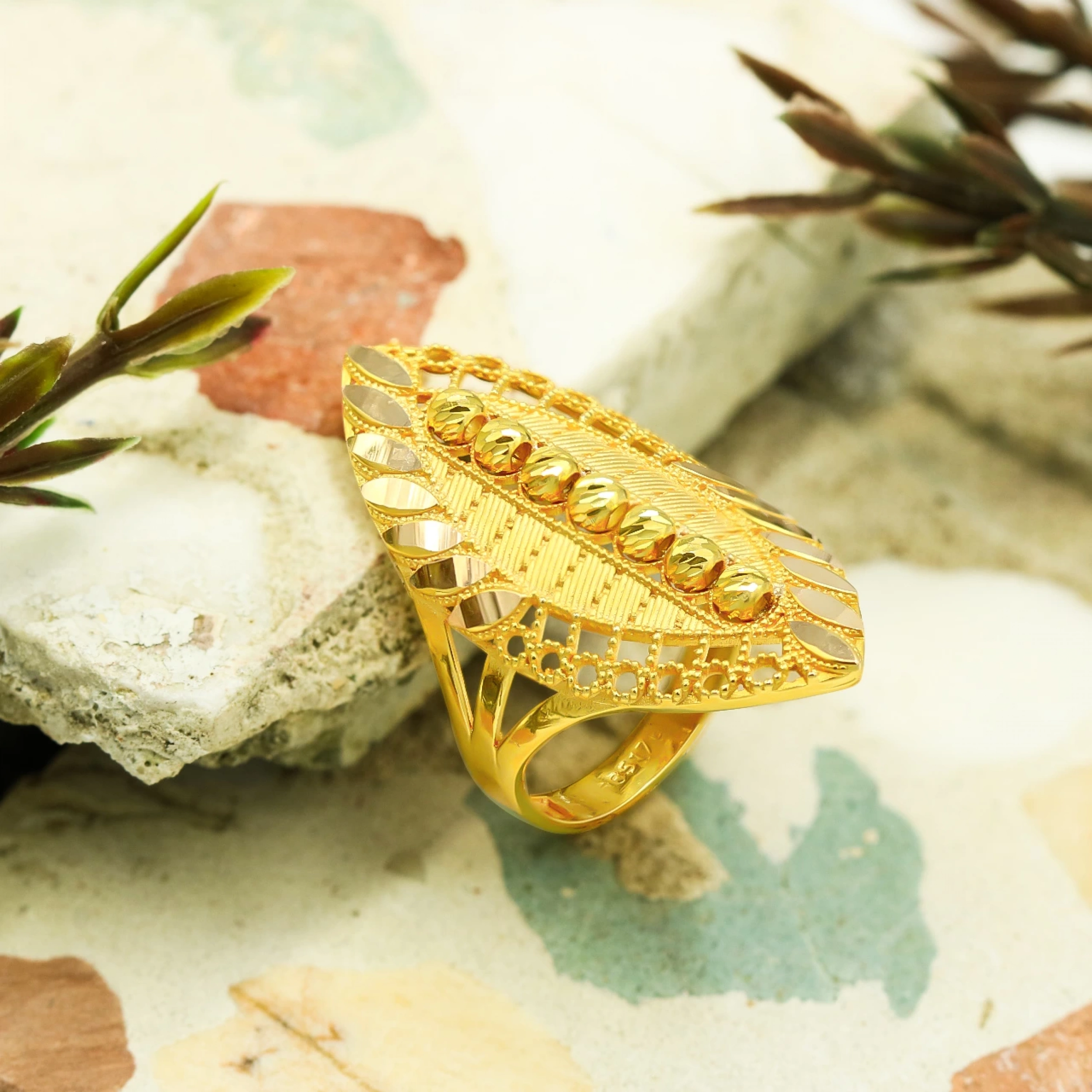 Özel Tasarım Telkari 14 Ayar Altın Yüzük