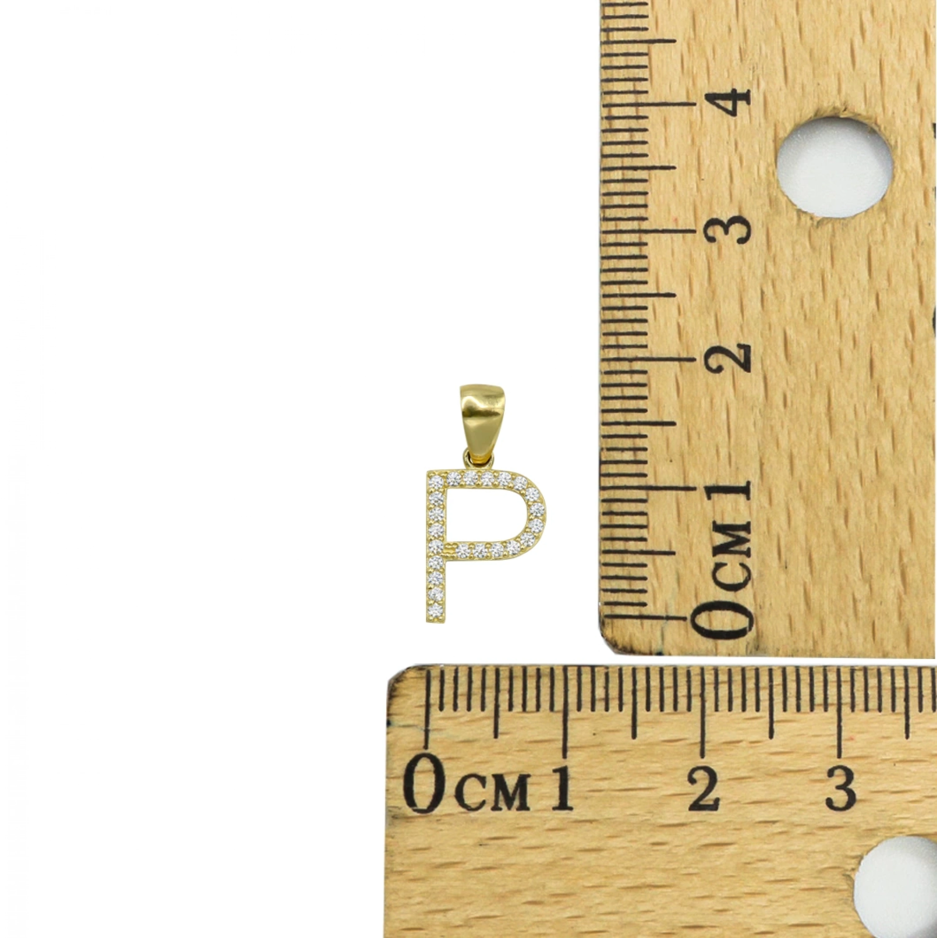 P Harfi 14 Ayar Altın Kolye Ucu