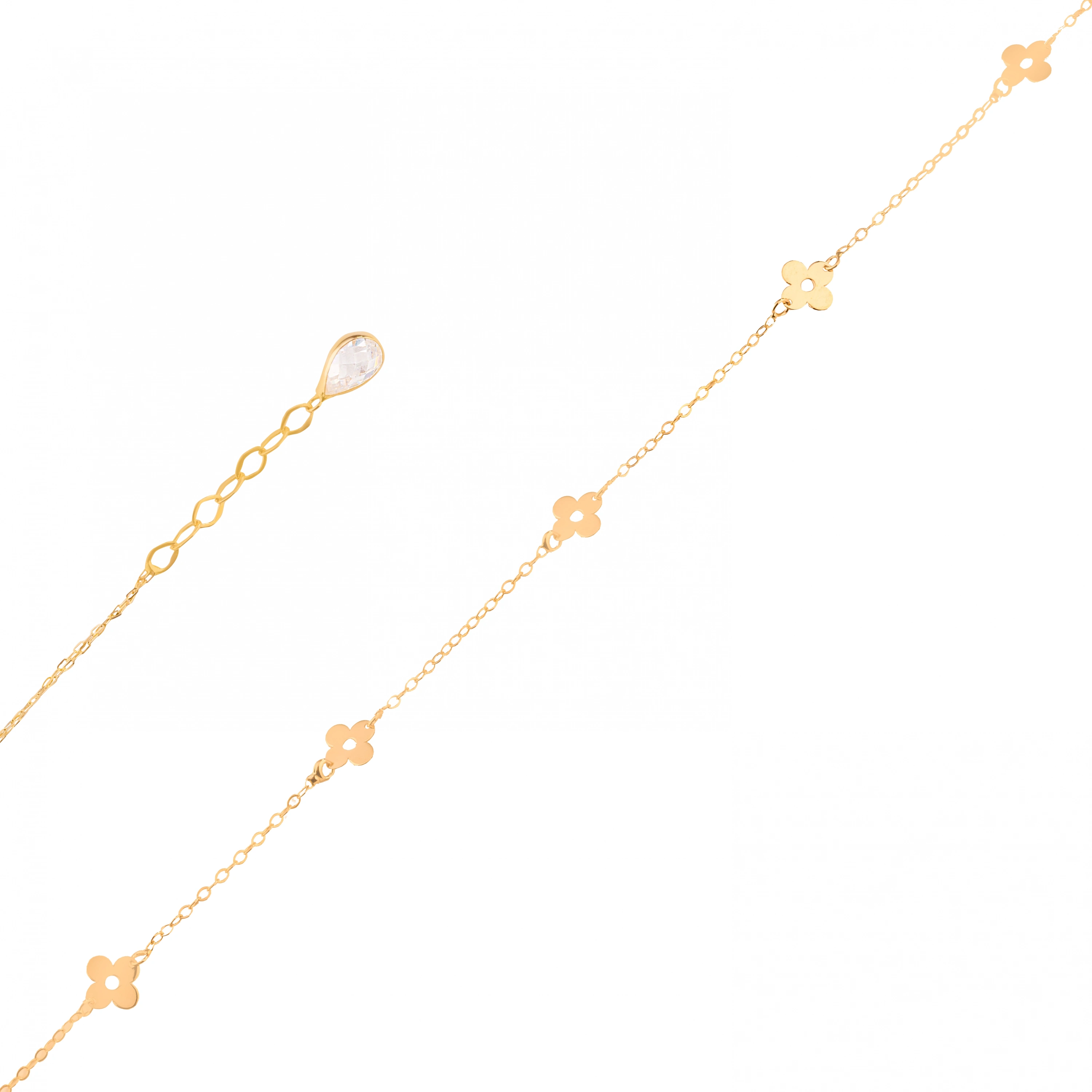 Papatya Figürlü 14 Ayar Altın Bileklik