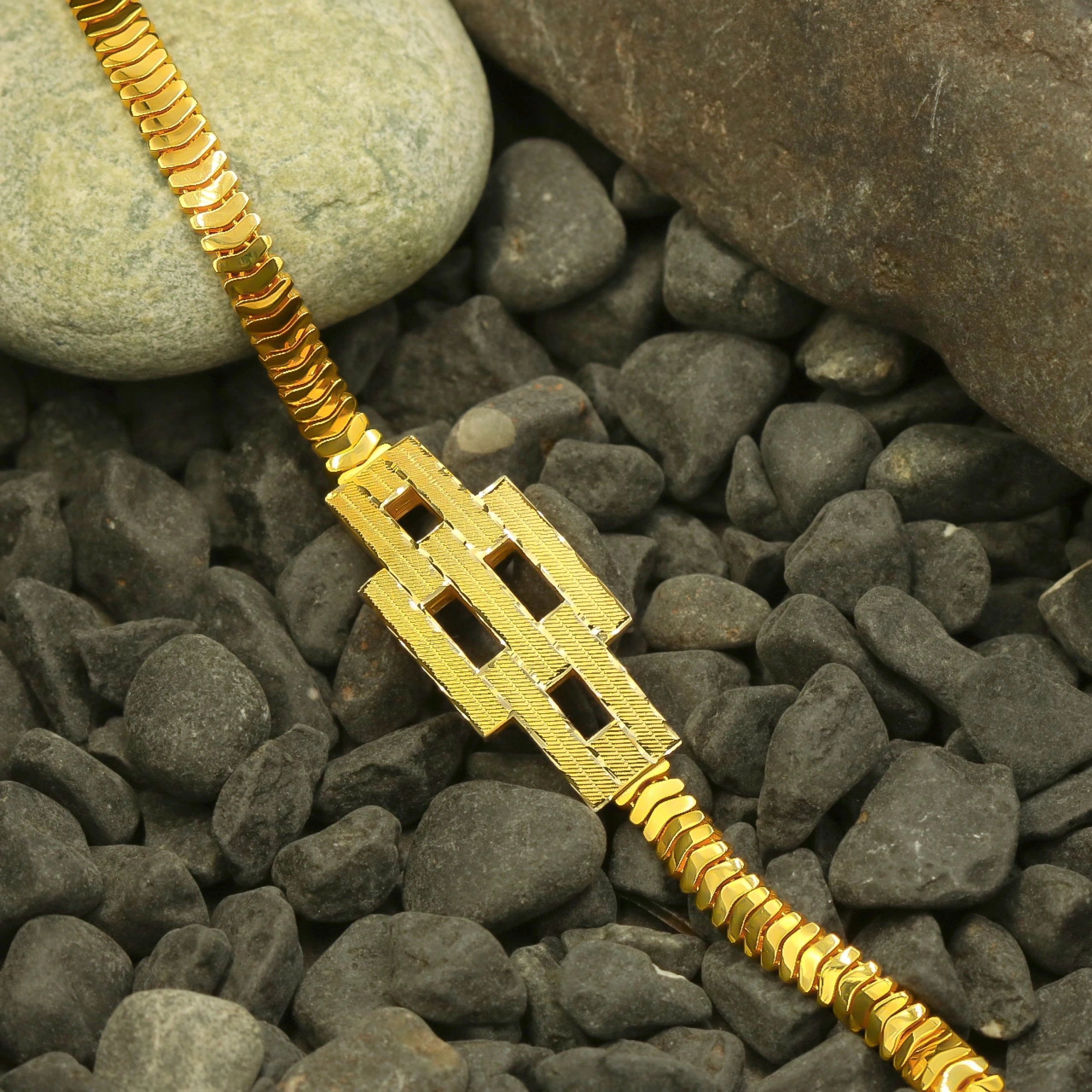 Kaburga 14 Ayar Altın Bileklik