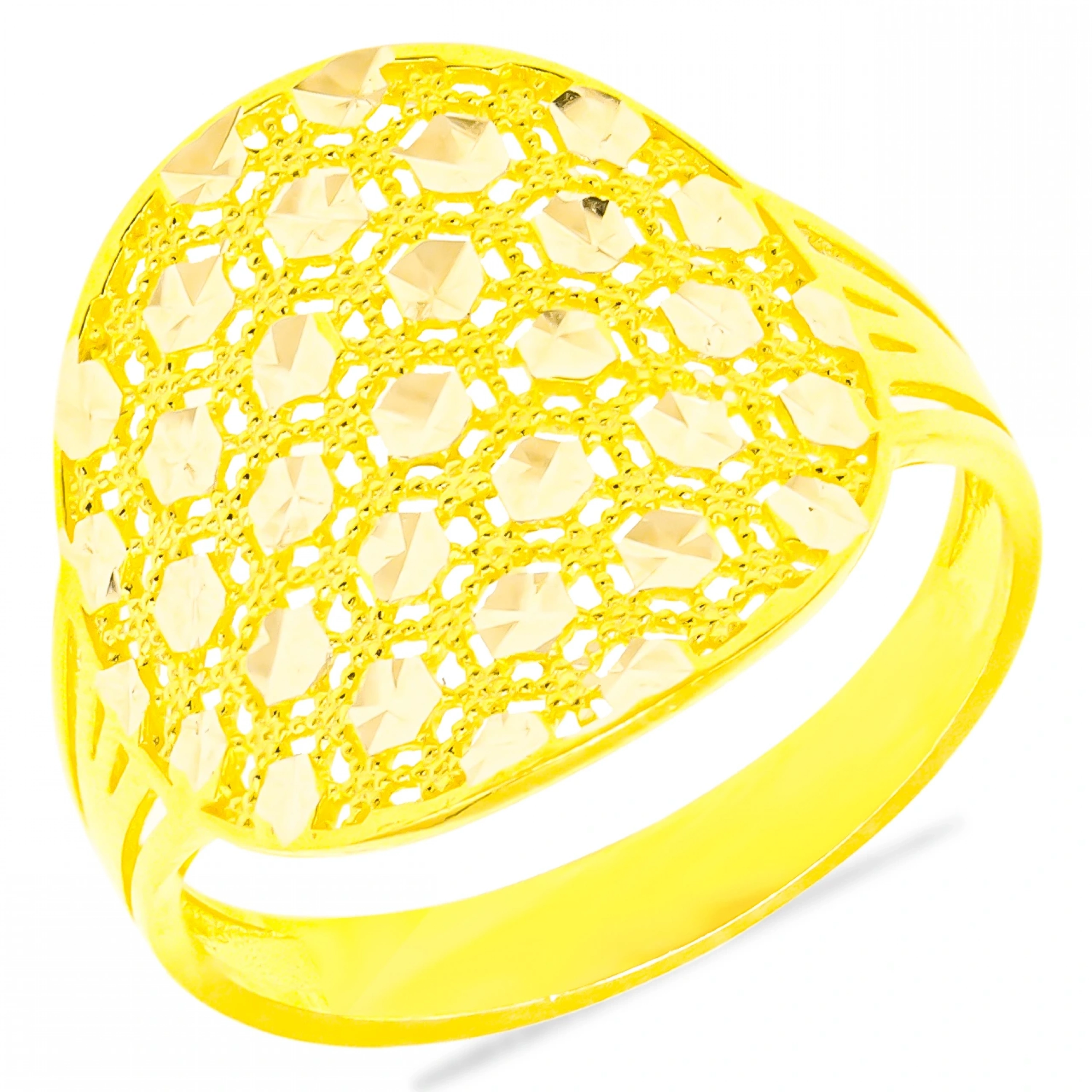 Petek Tasarım 14 Ayar Altın Yüzük