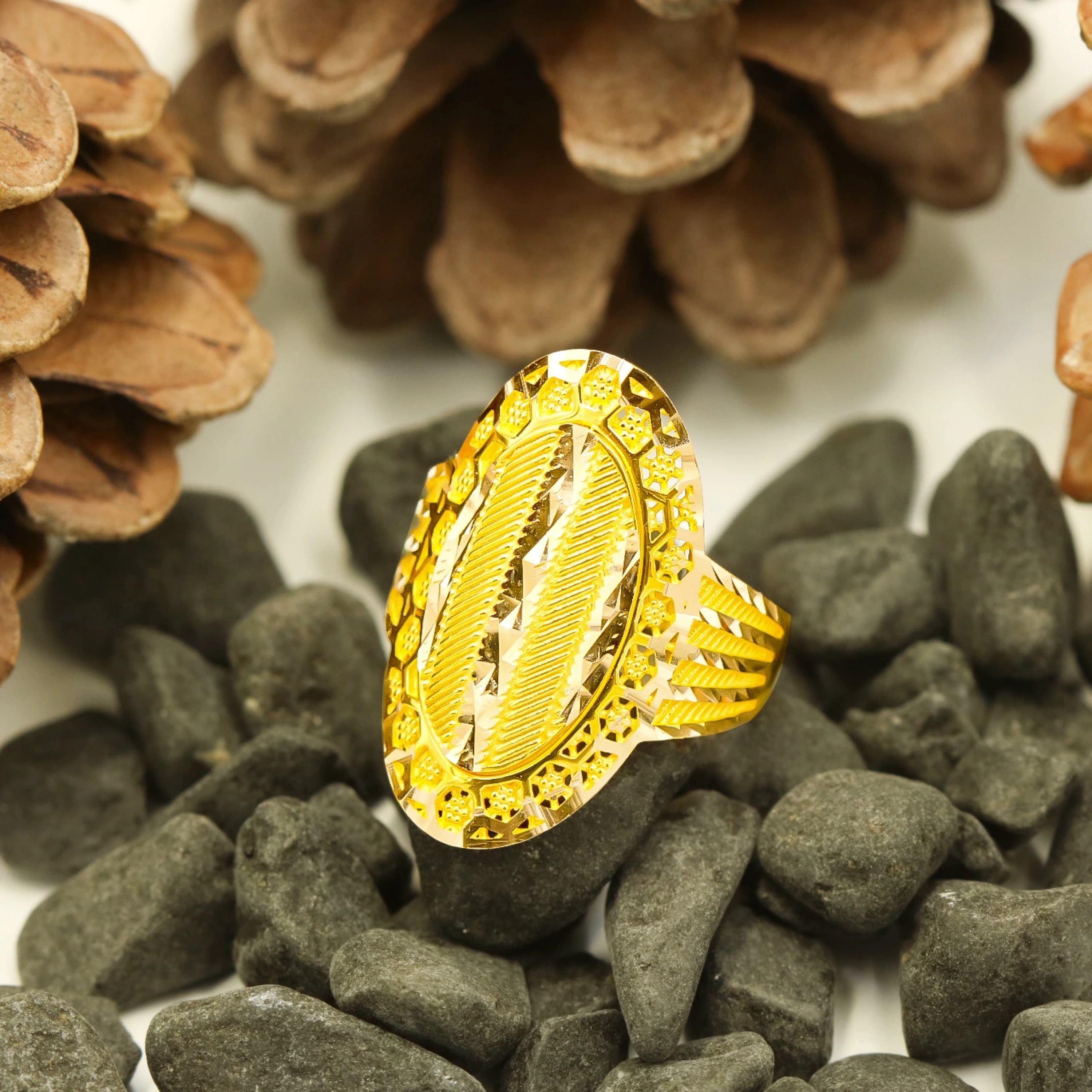 Altıgen Model 14 Ayar Altın Yüzük