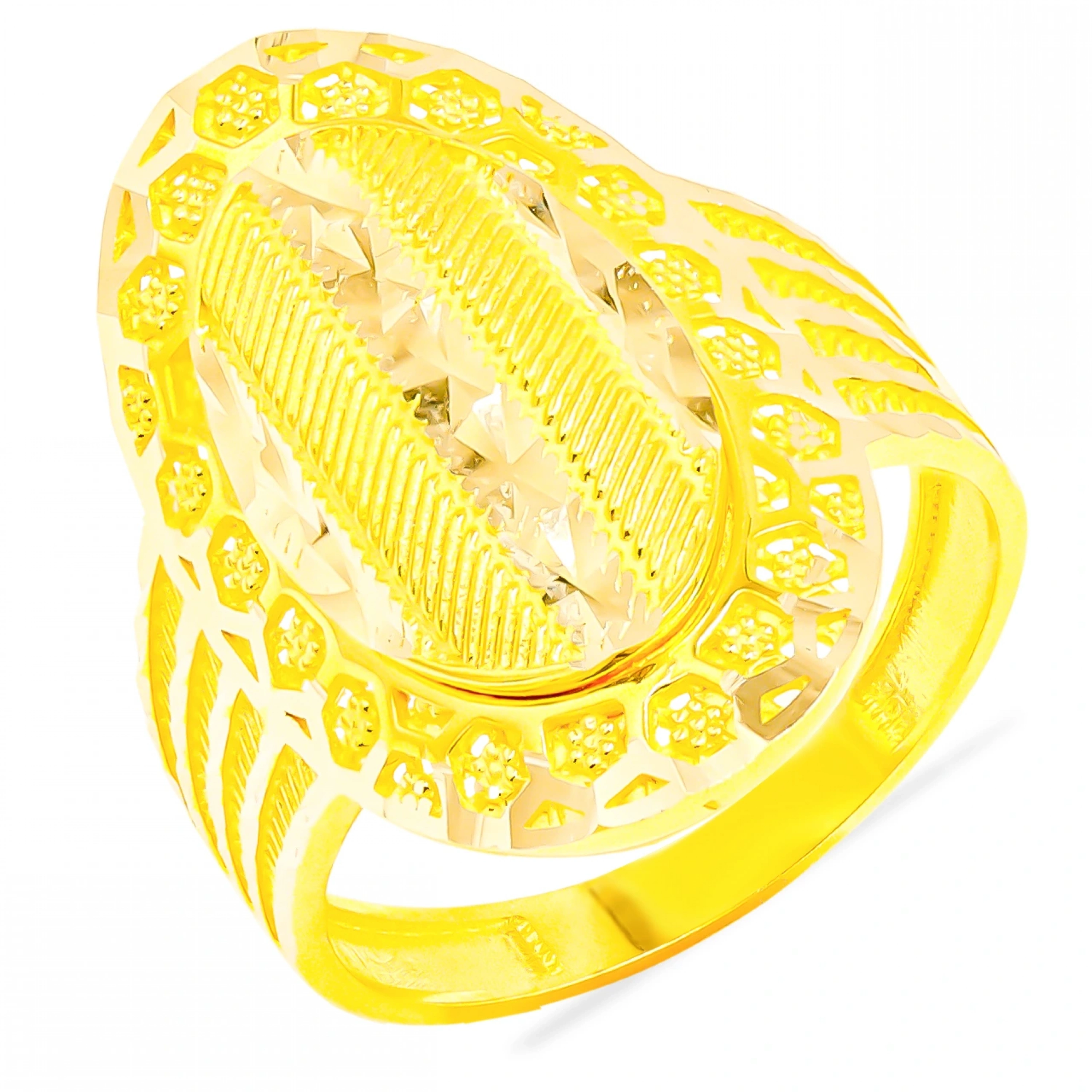 Altıgen Model 14 Ayar Altın Yüzük