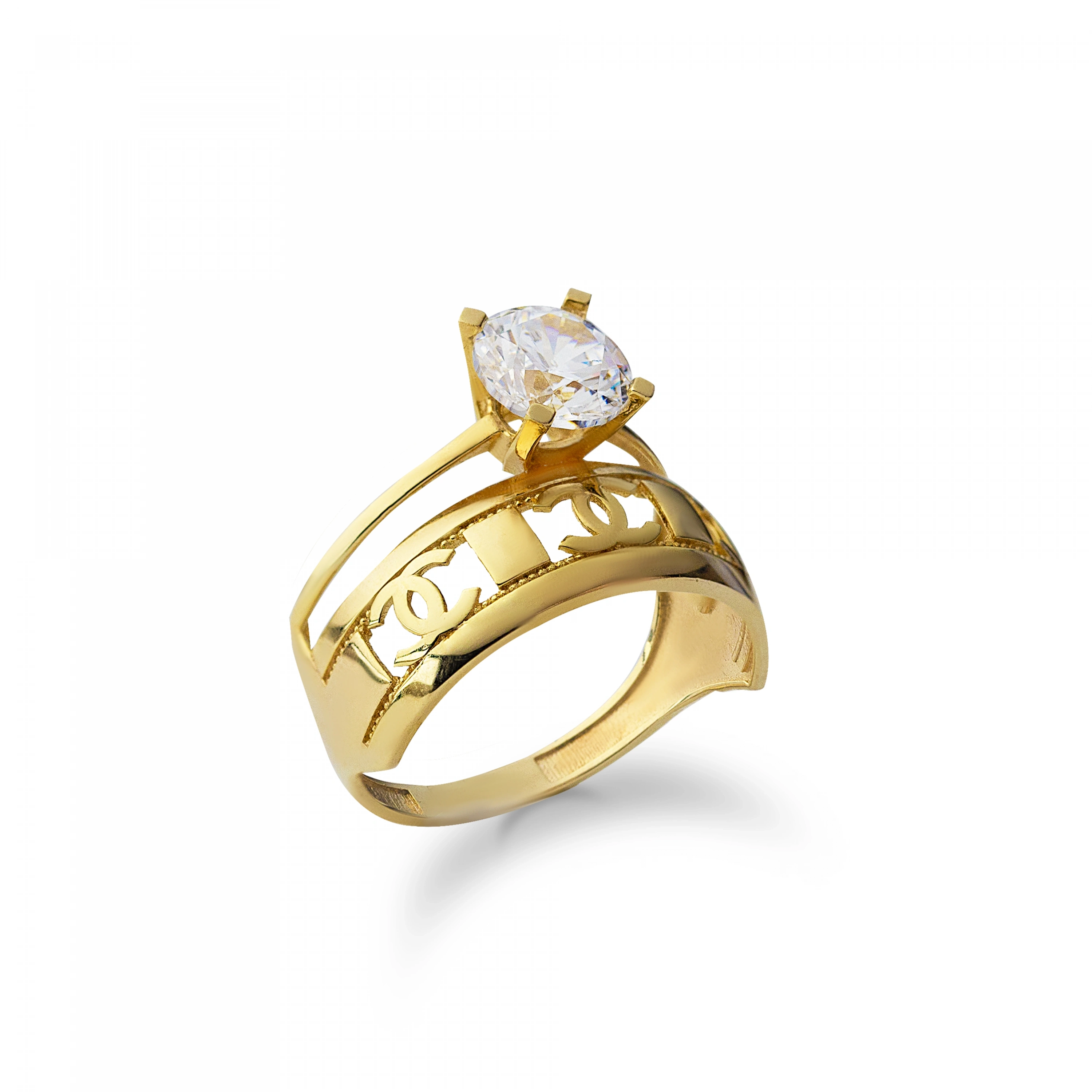 Tektaş Chanell Kesim 8 Ayar Altın Yüzük