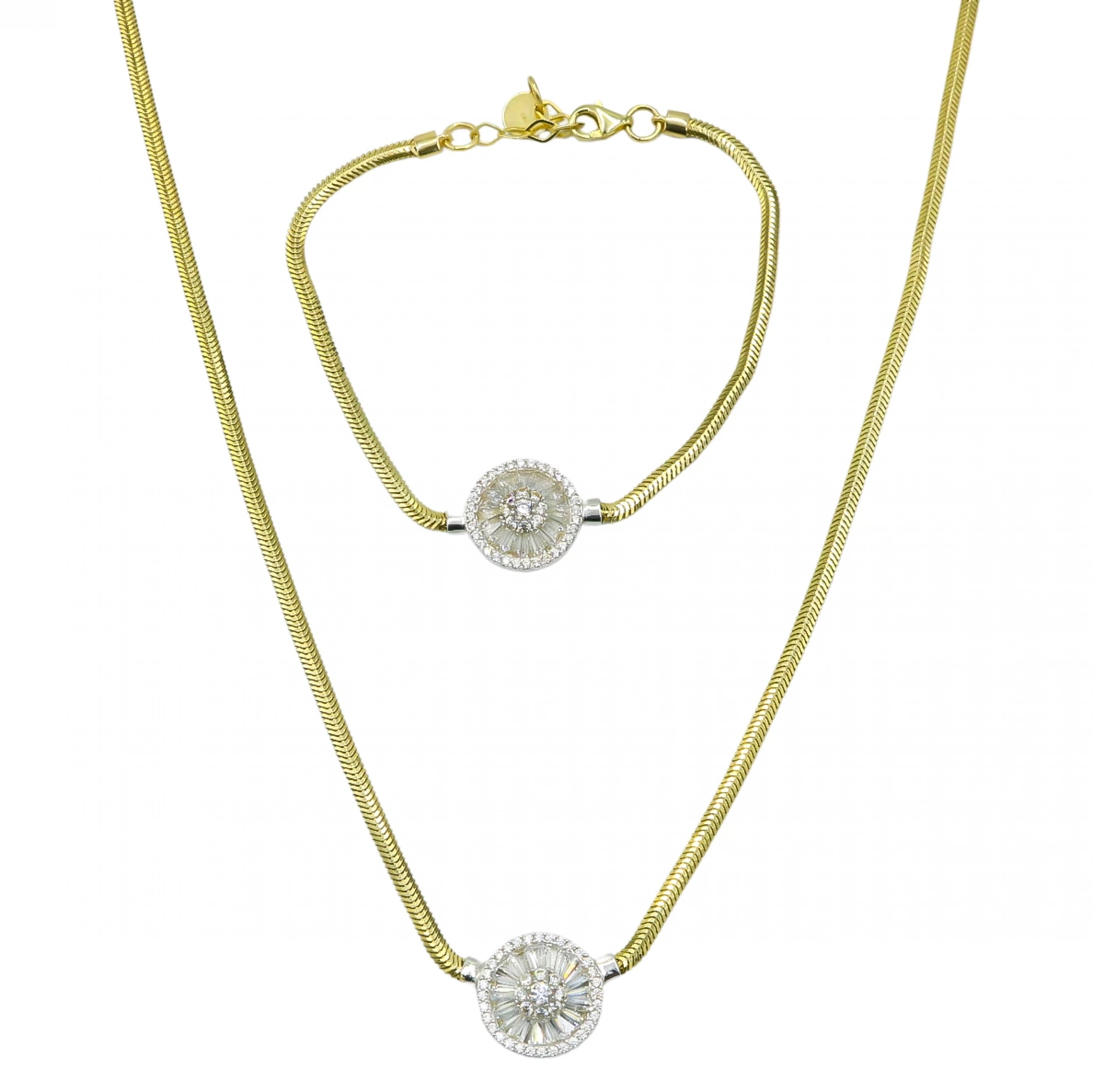 Pırlanta Tasarım 14 Ayar İkili Altın Set