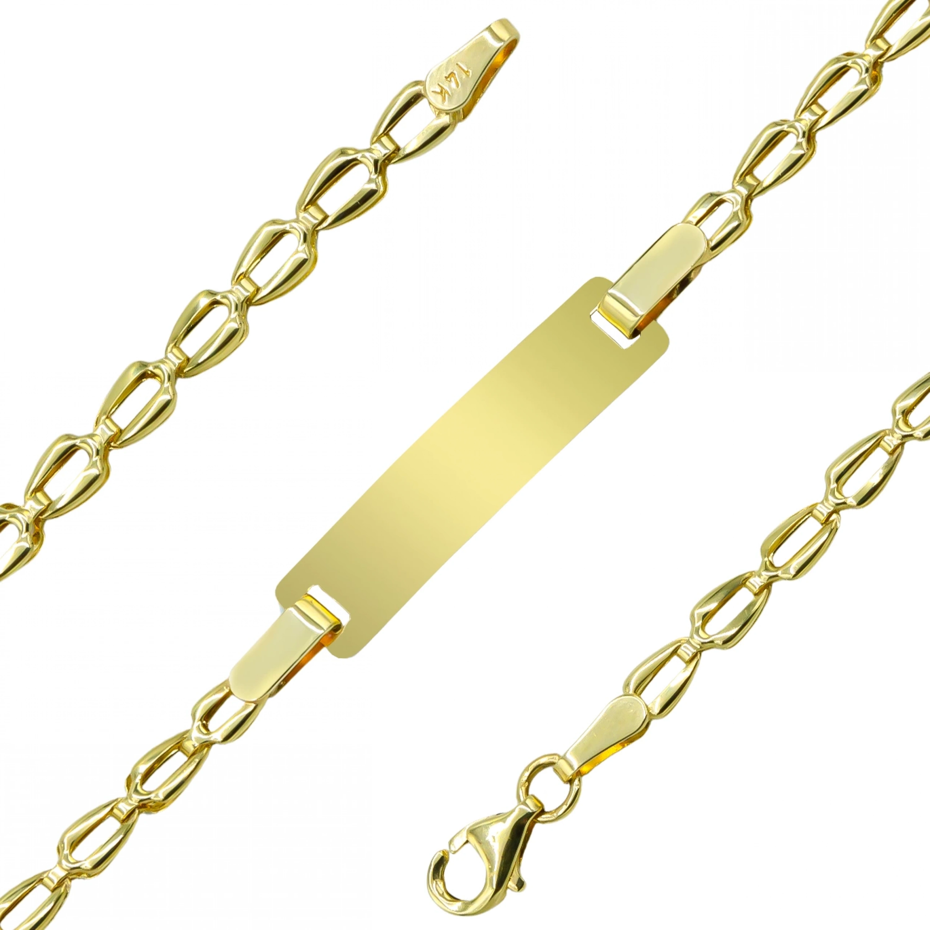 Plakalı 14 Ayar Altın Çocuk Künyesi