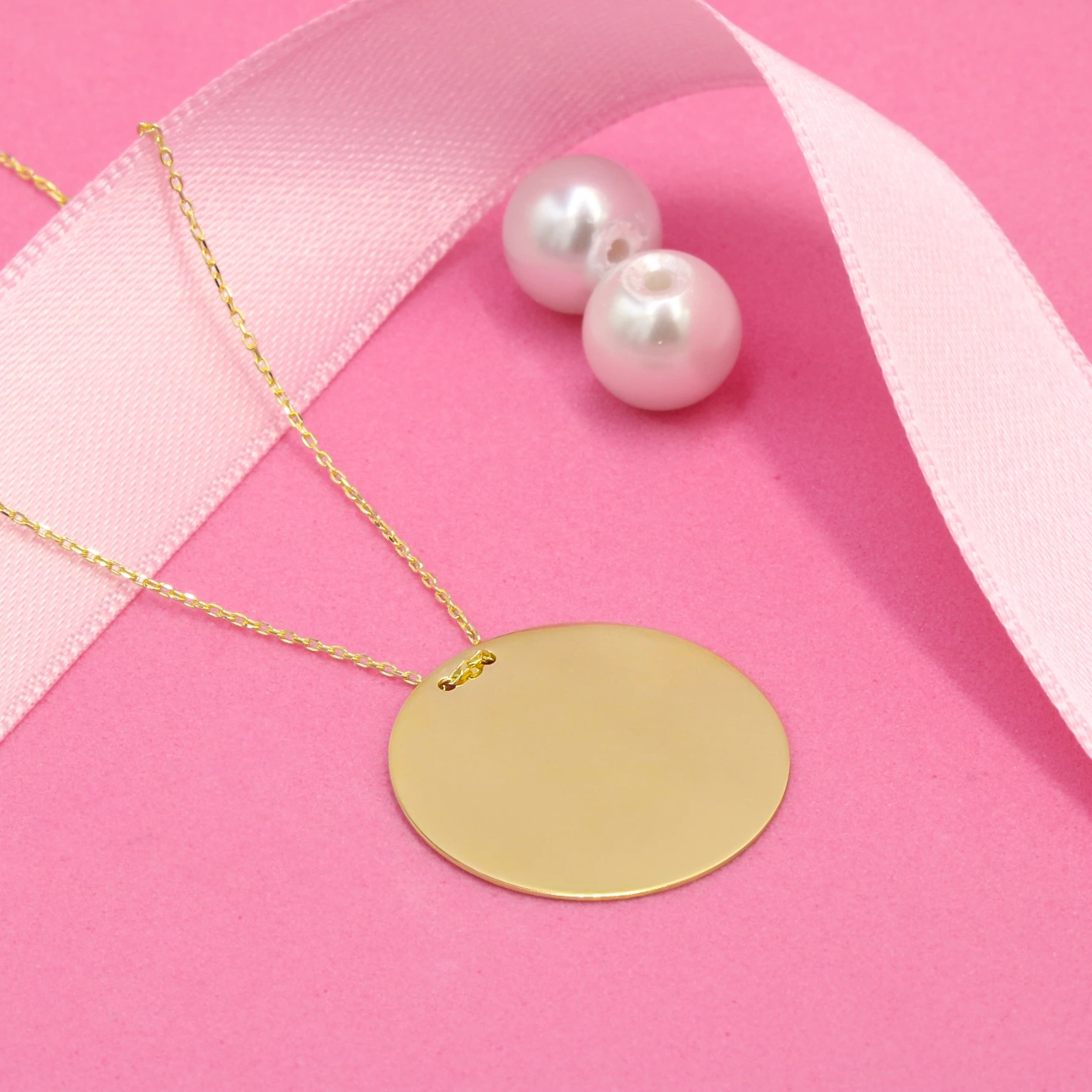 Plakalı 8 Ayar Altın Kolye