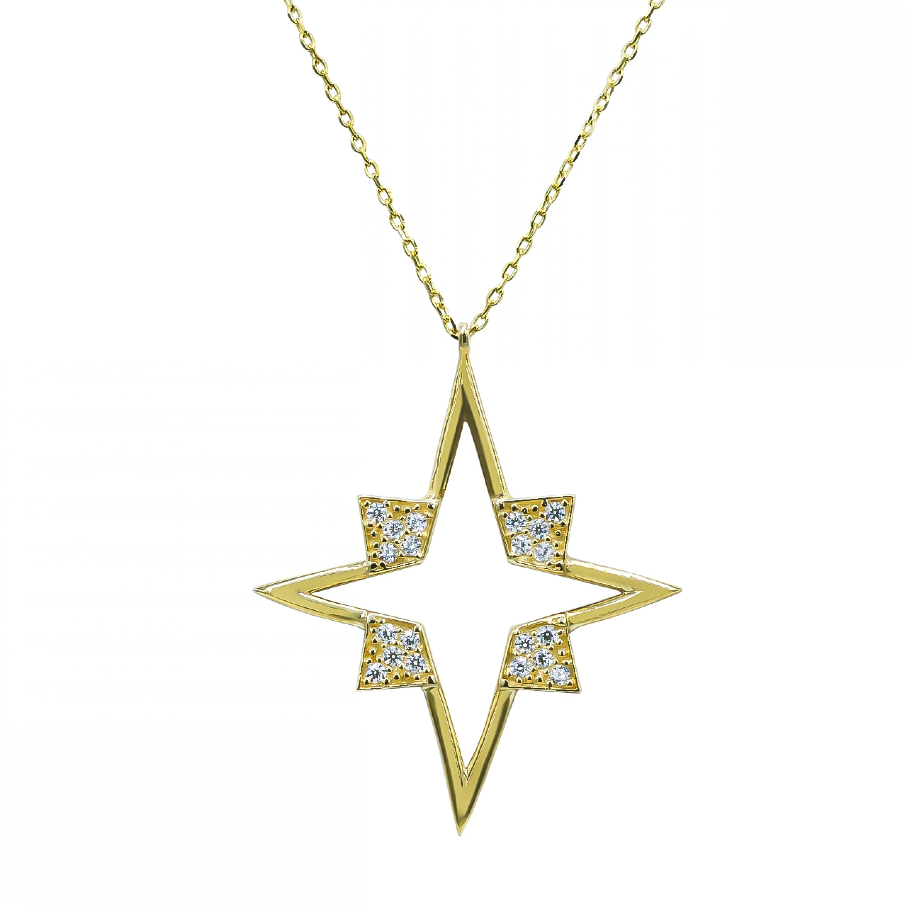 Prizma 14 Ayar Altın Kolye