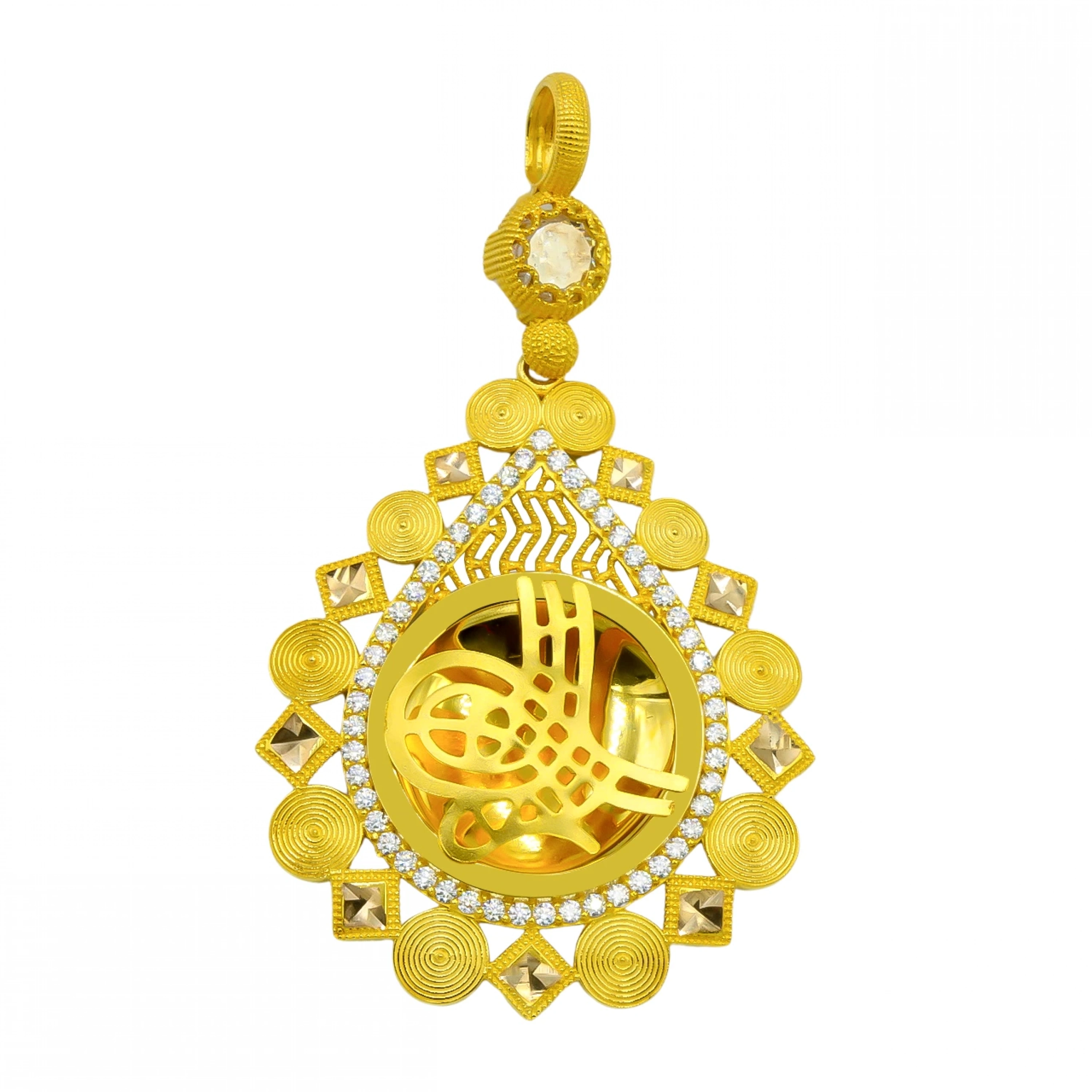 Prizma 8 Ayar Altın Tuğra Kolye Ucu