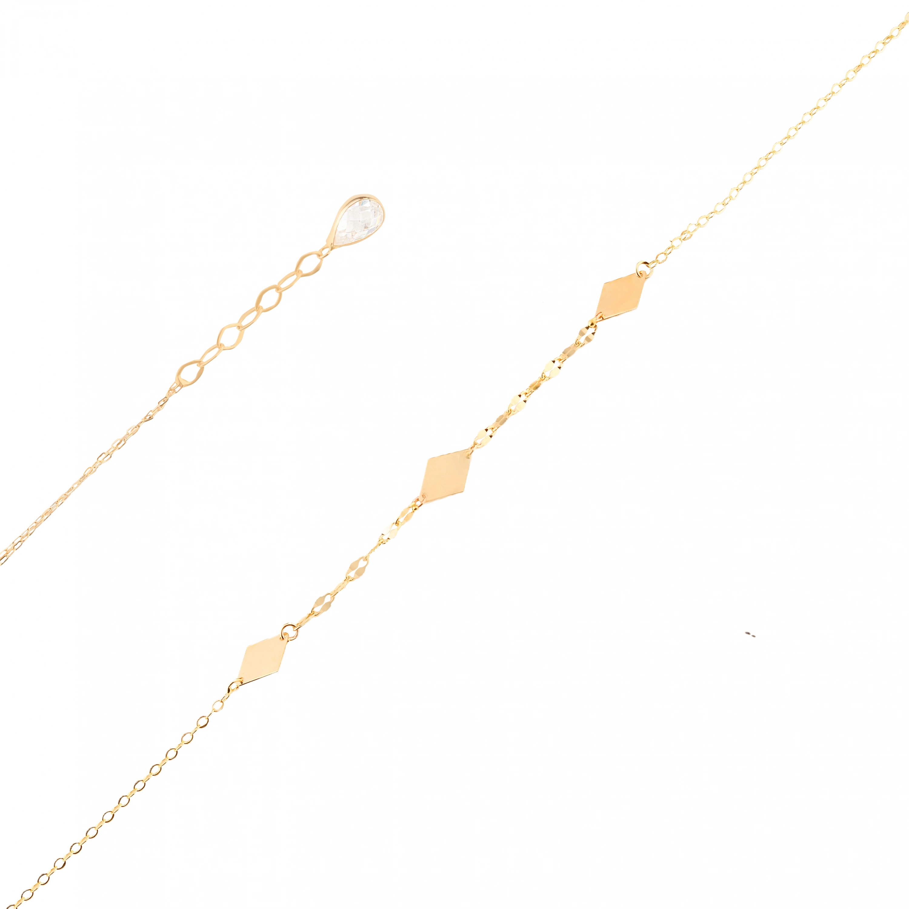 Prizma Figürlü 14 Ayar Altın Bileklik