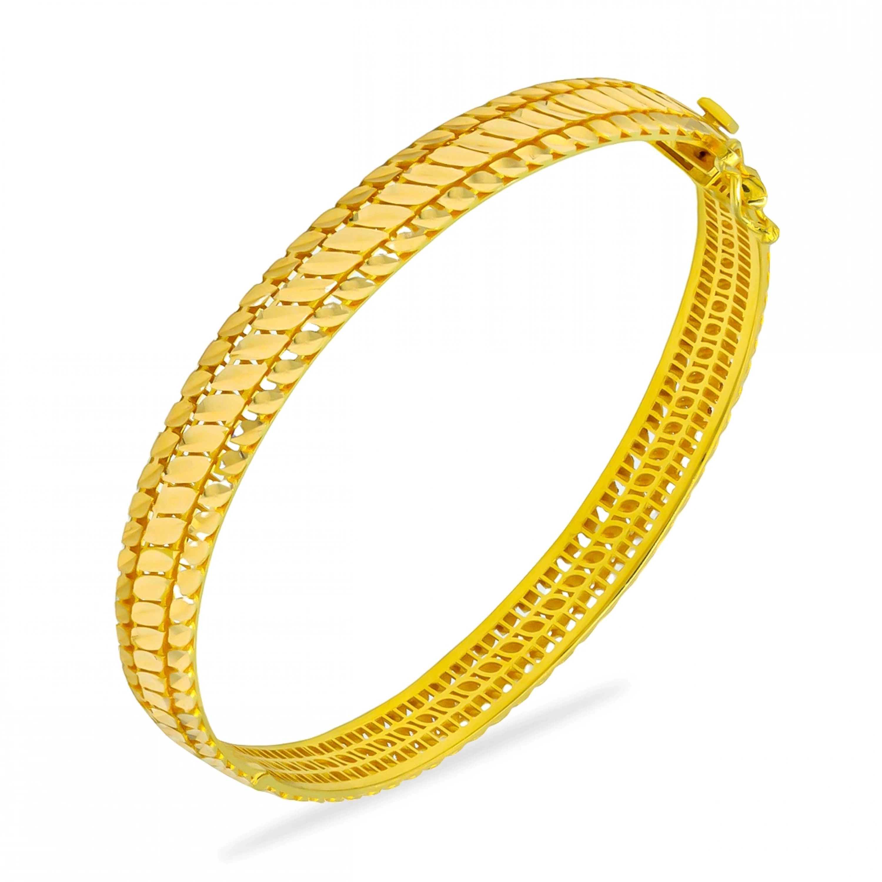 Pul Sıralı 22 Ayar Kelepçe Bilezik