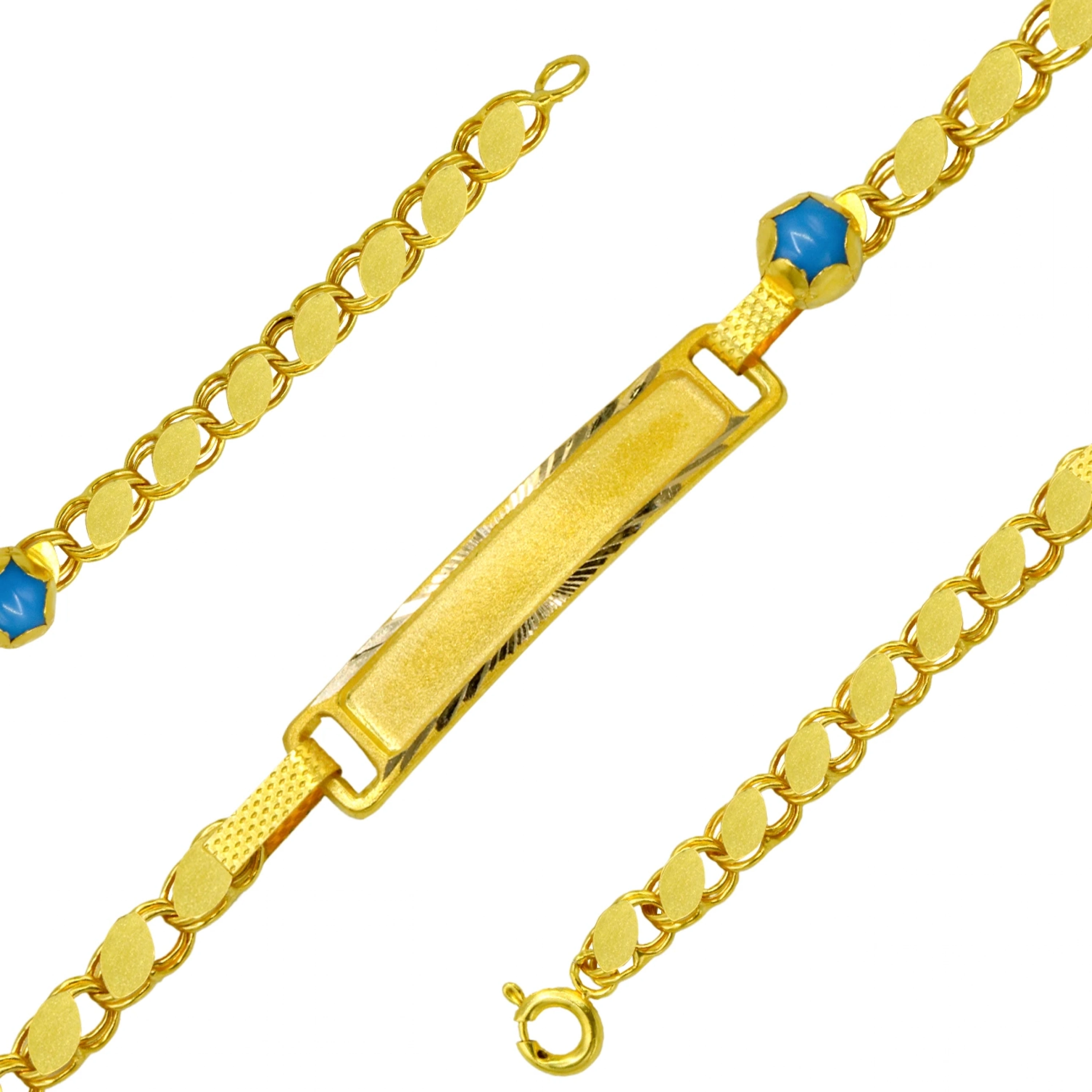 Pull Plaka Zincir 8 Ayar Altın Bileklik