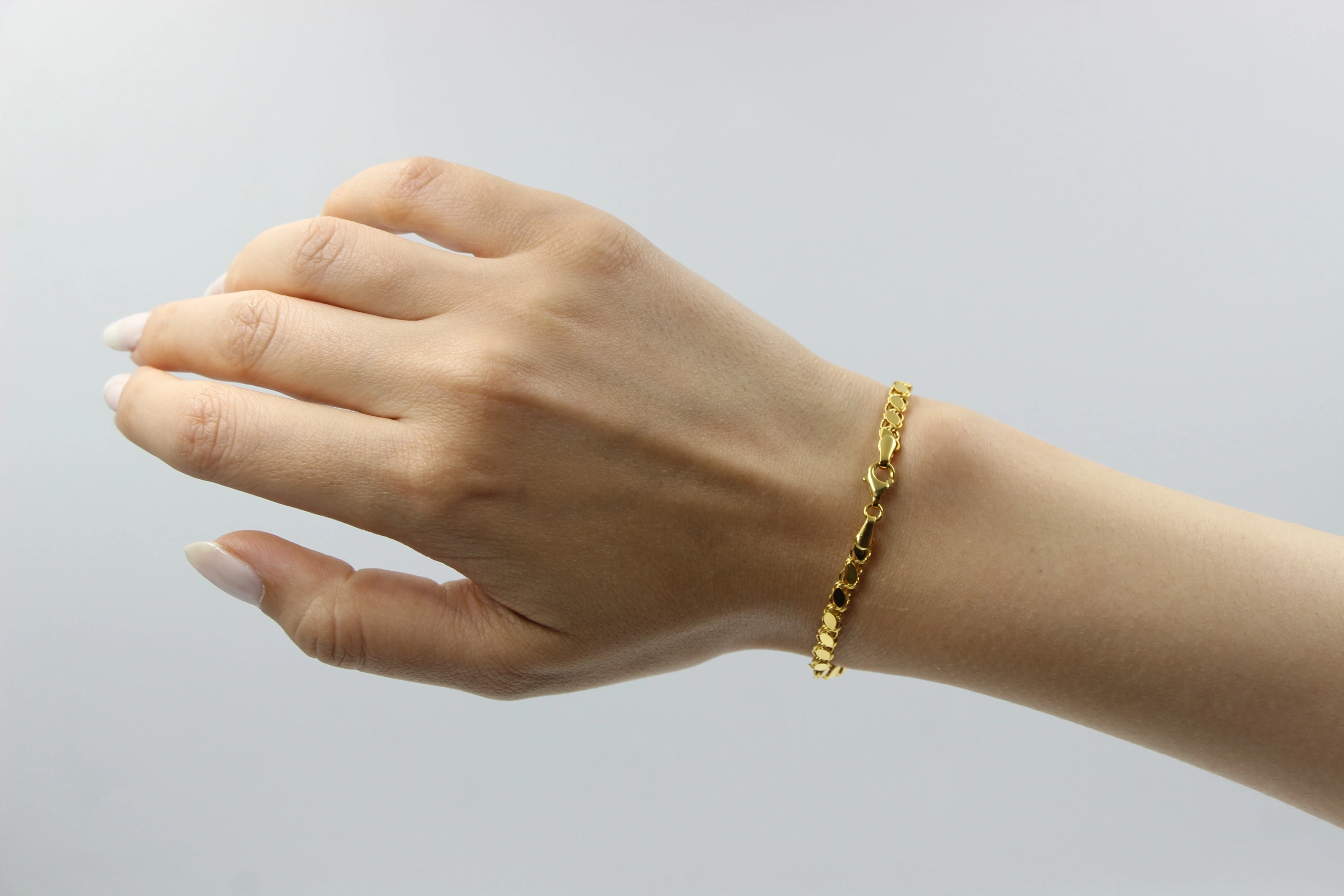 Pullu 14 Ayar Altın Bileklik