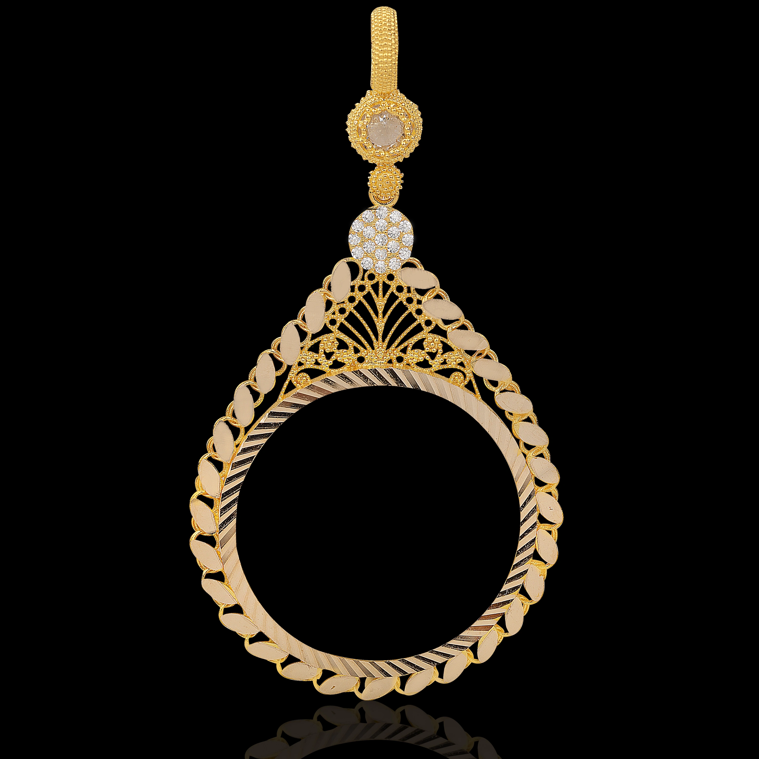 Pullu 14 Ayar Tam Altın Çerçeve