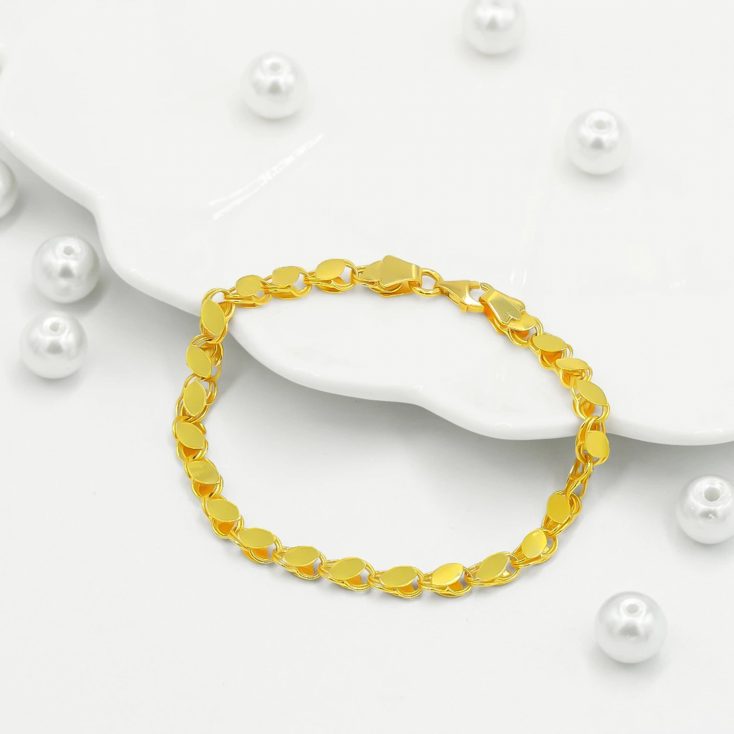 Pullu 22 Ayar Altın Bileklik