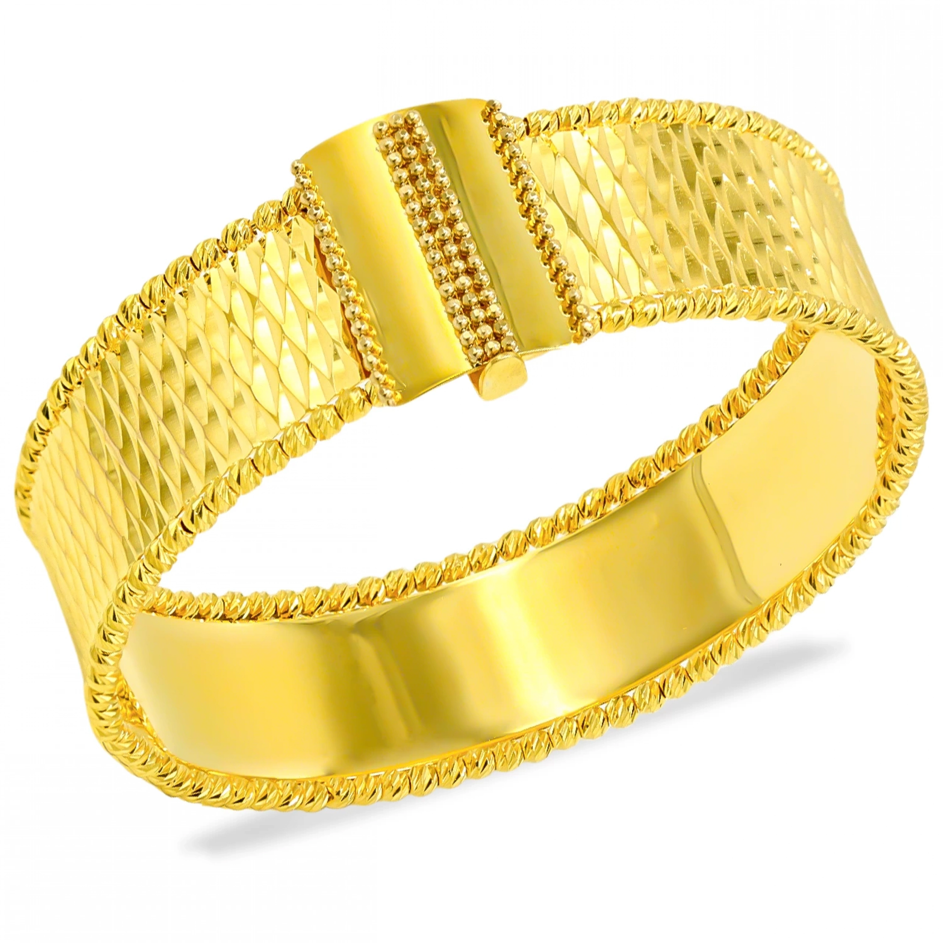 Pullu 8 Ayar Kelepçe Bilezik