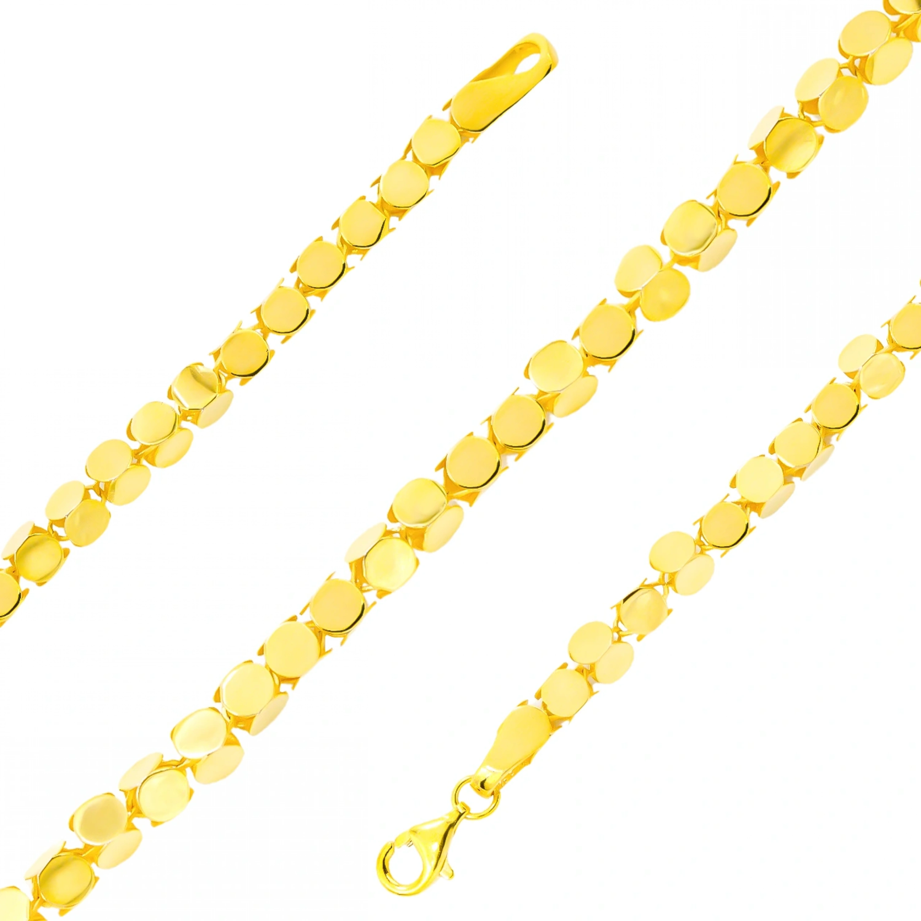 Yuvarlak Kesim 14 Ayar Altın Bileklik