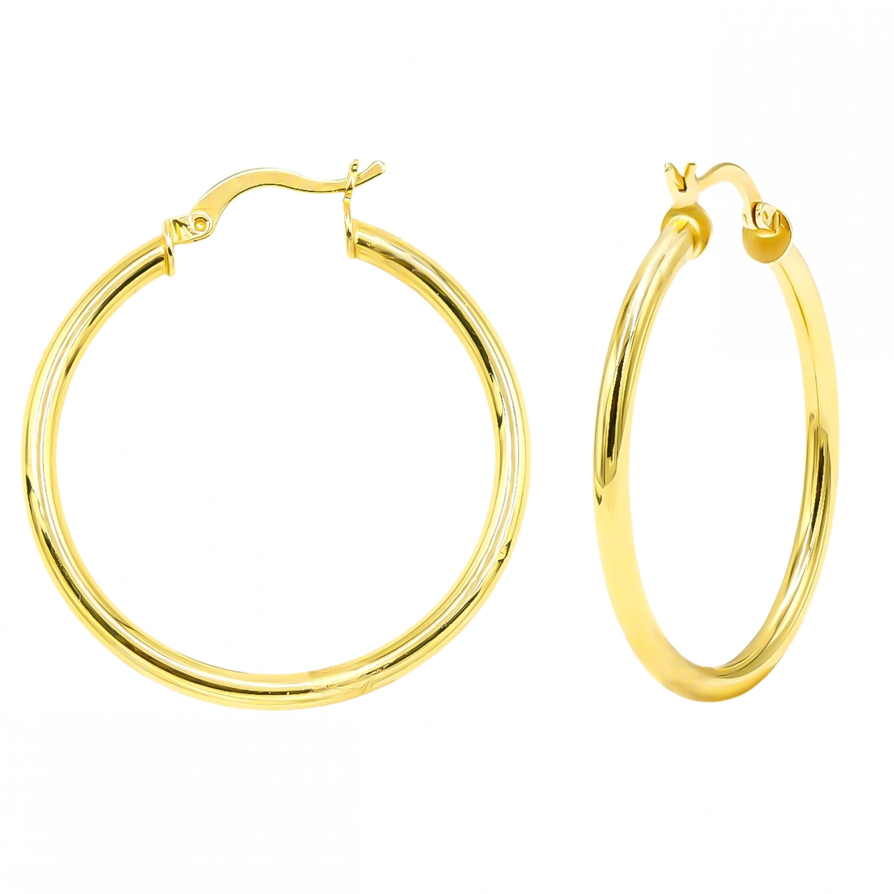 Halka 14 Ayar Halka Altın Küpe