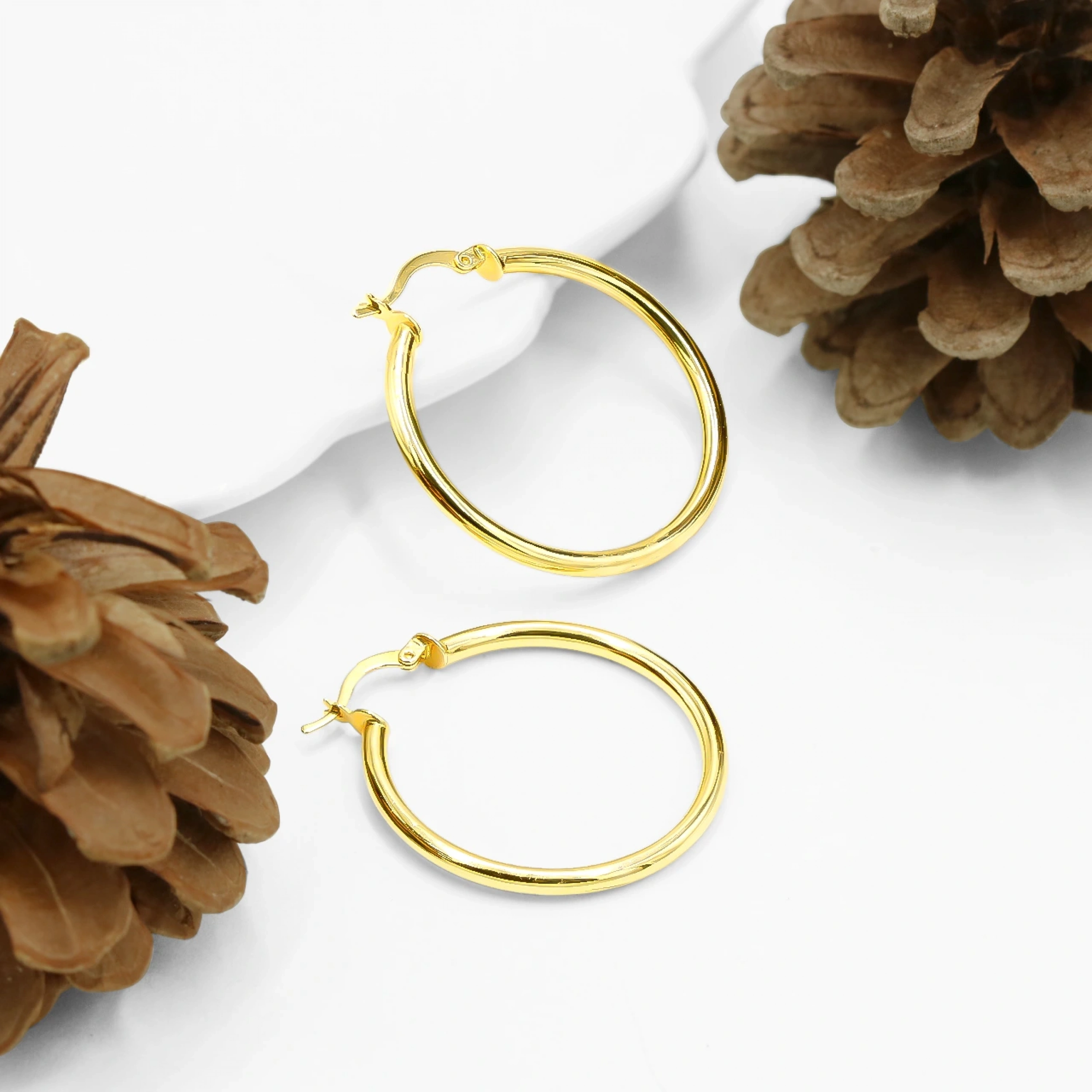 Halka 14 Ayar Halka Altın Küpe