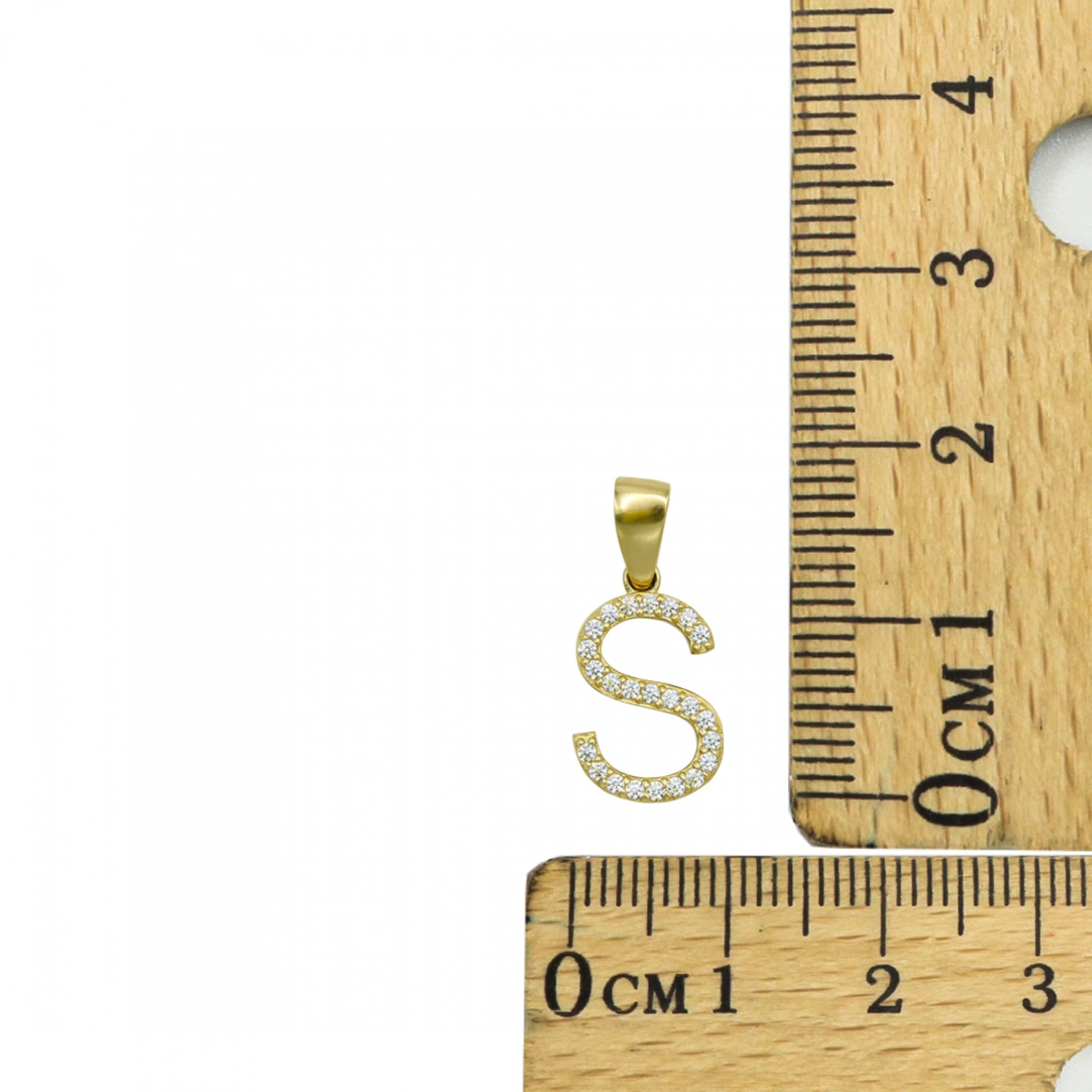 S Harfi 14 Ayar Altın Kolye Ucu