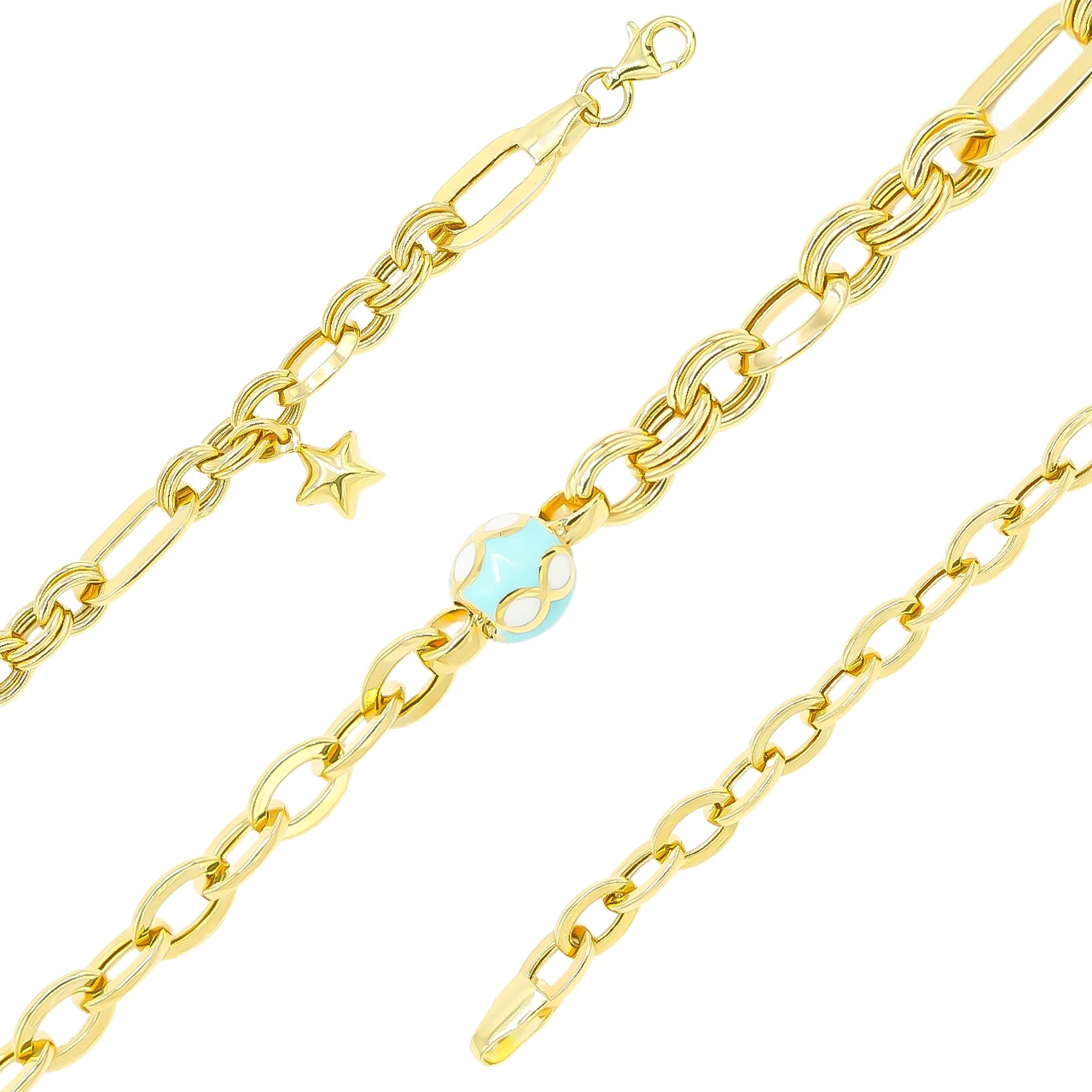 Sonsuzluk 14 Ayar Altın Bileklik