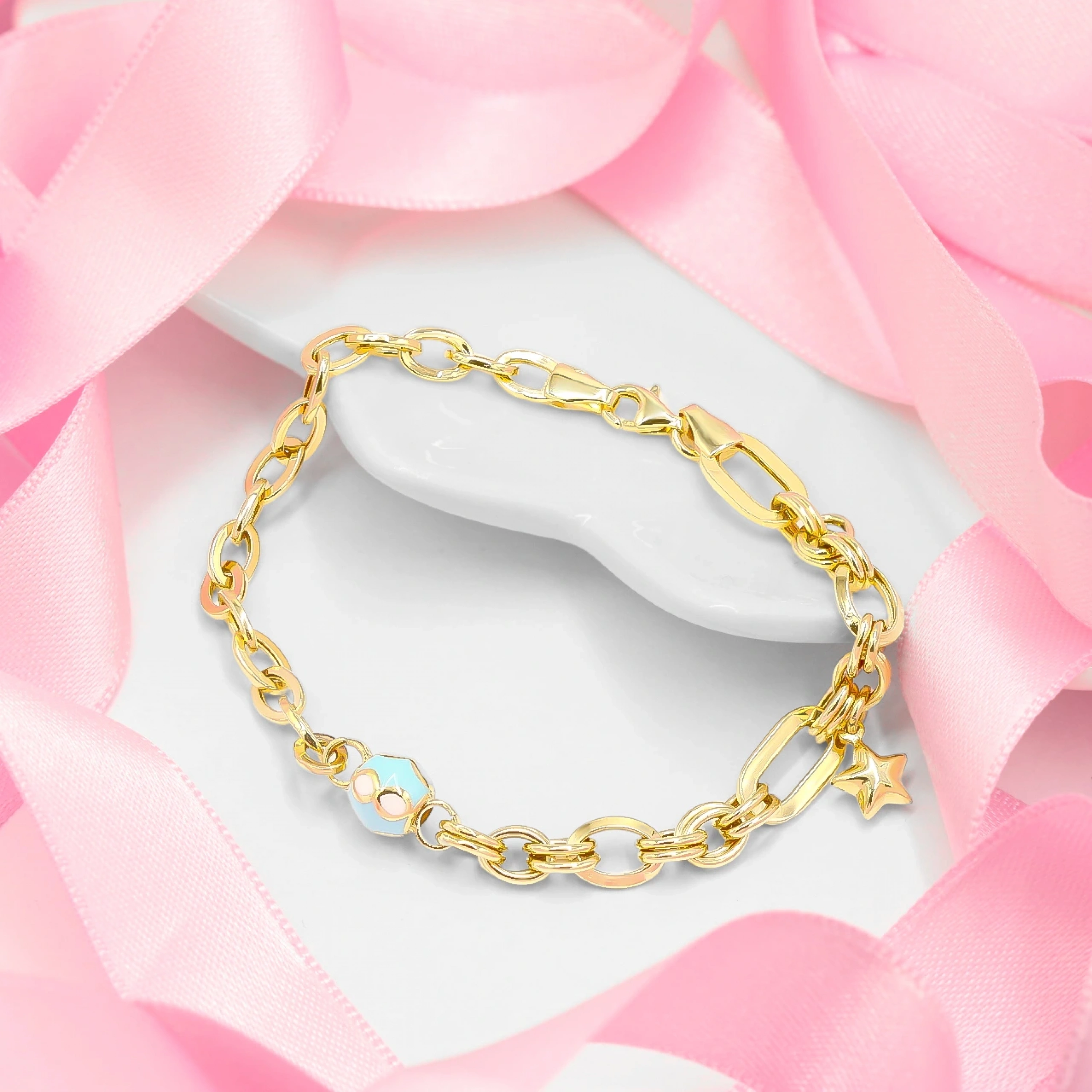 Sonsuzluk 14 Ayar Altın Bileklik