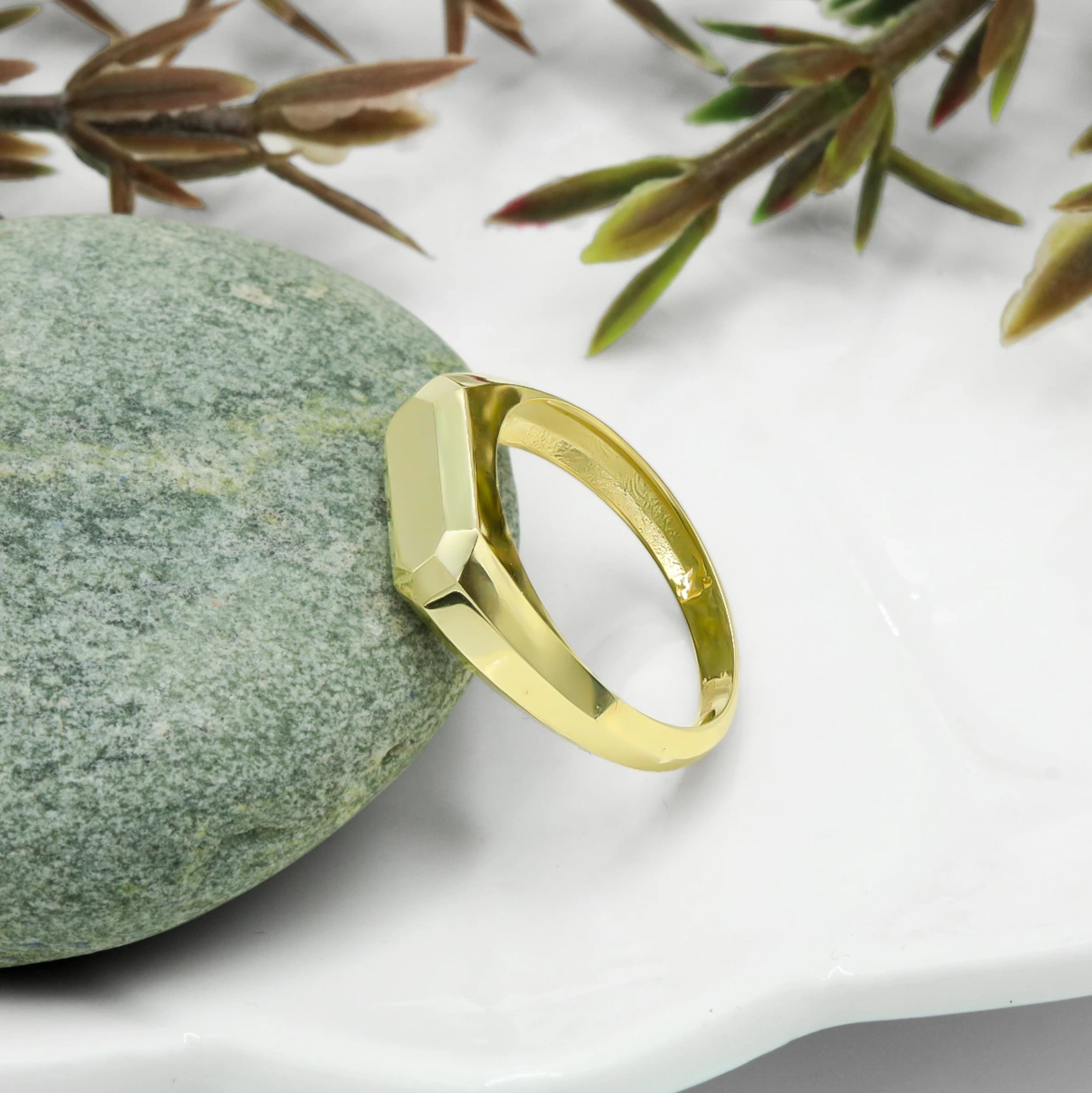 Sade 14 Ayar Altın Yüzük