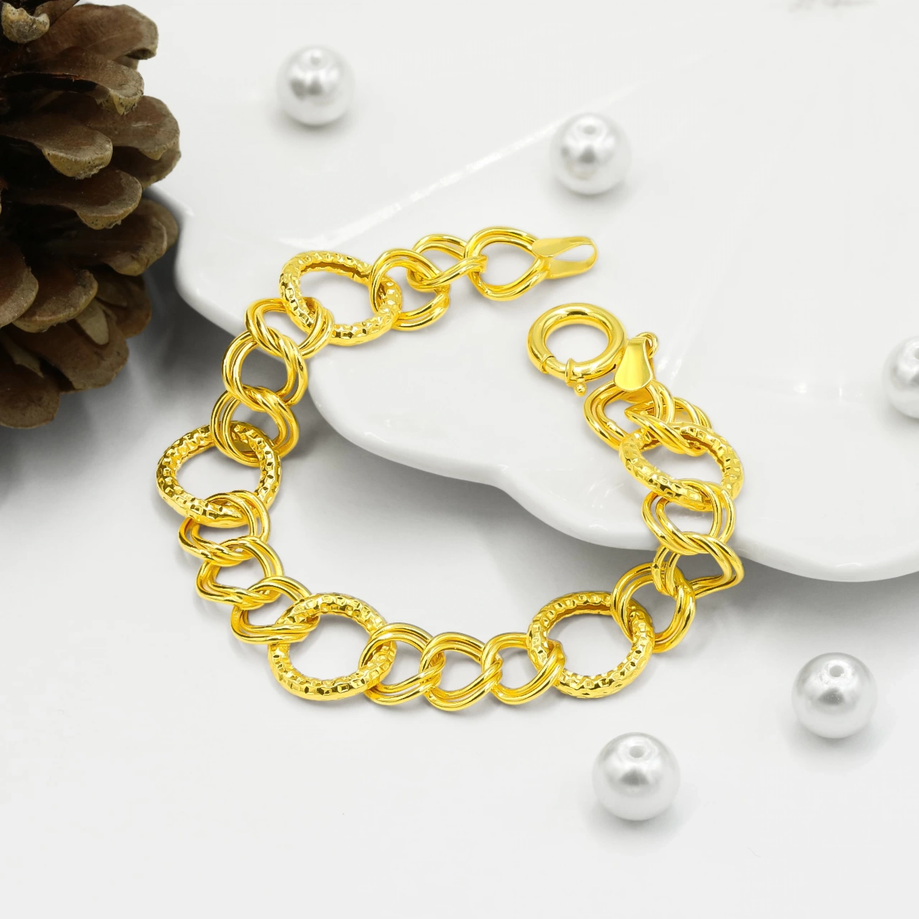 Samanyolu 14 Ayar Altın Bileklik