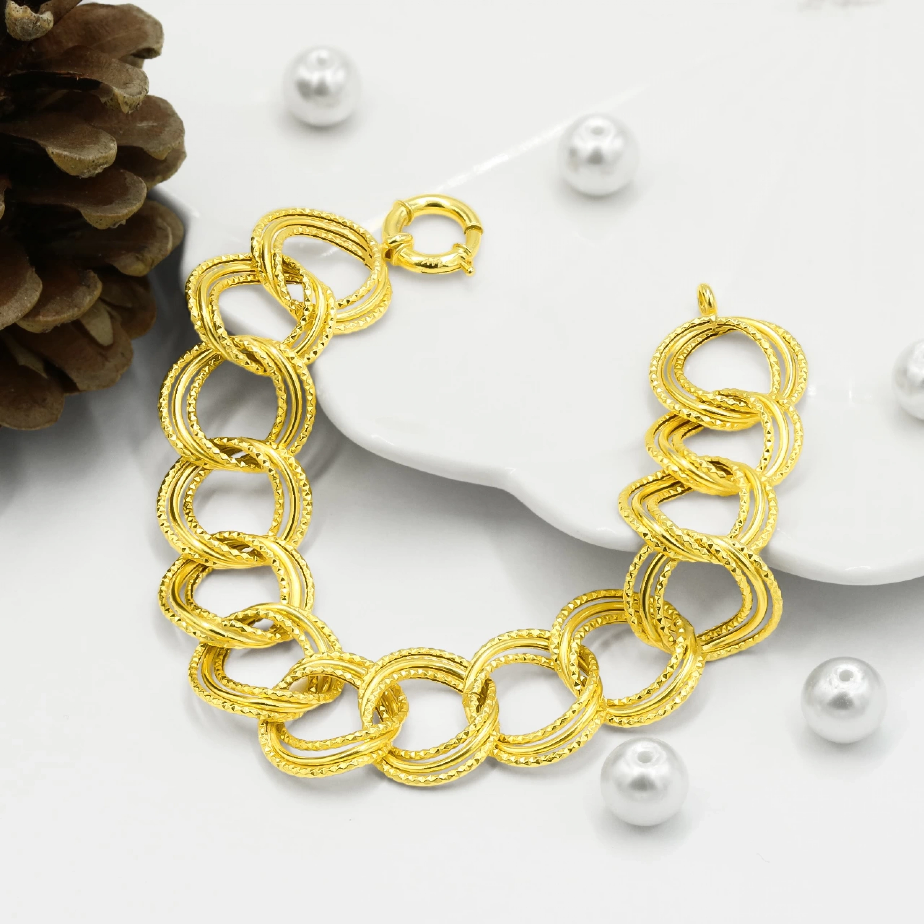 Samanyolu 14 Ayar Altın Bileklik