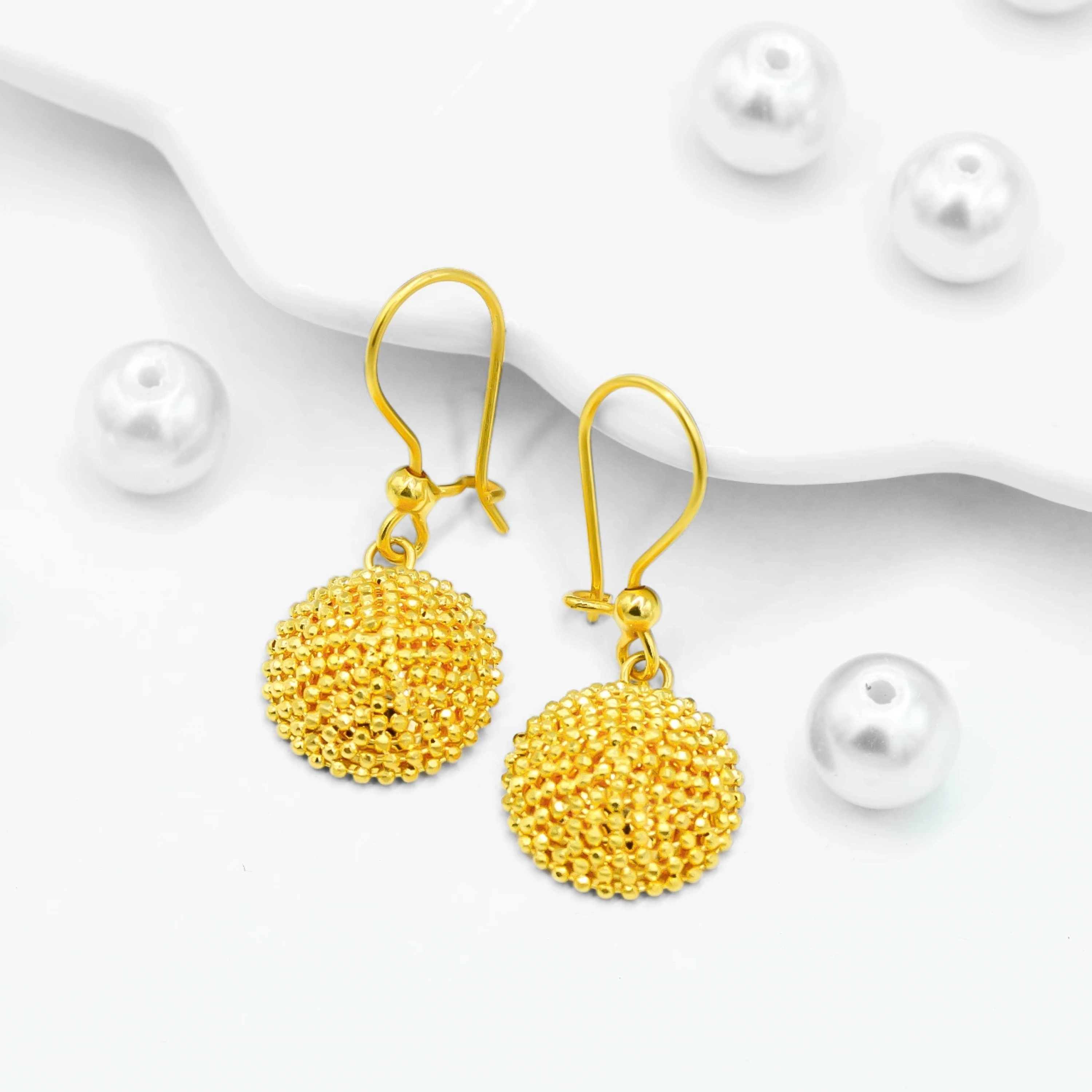 Dorika Sallantılı 22 Ayar Altın Küpe