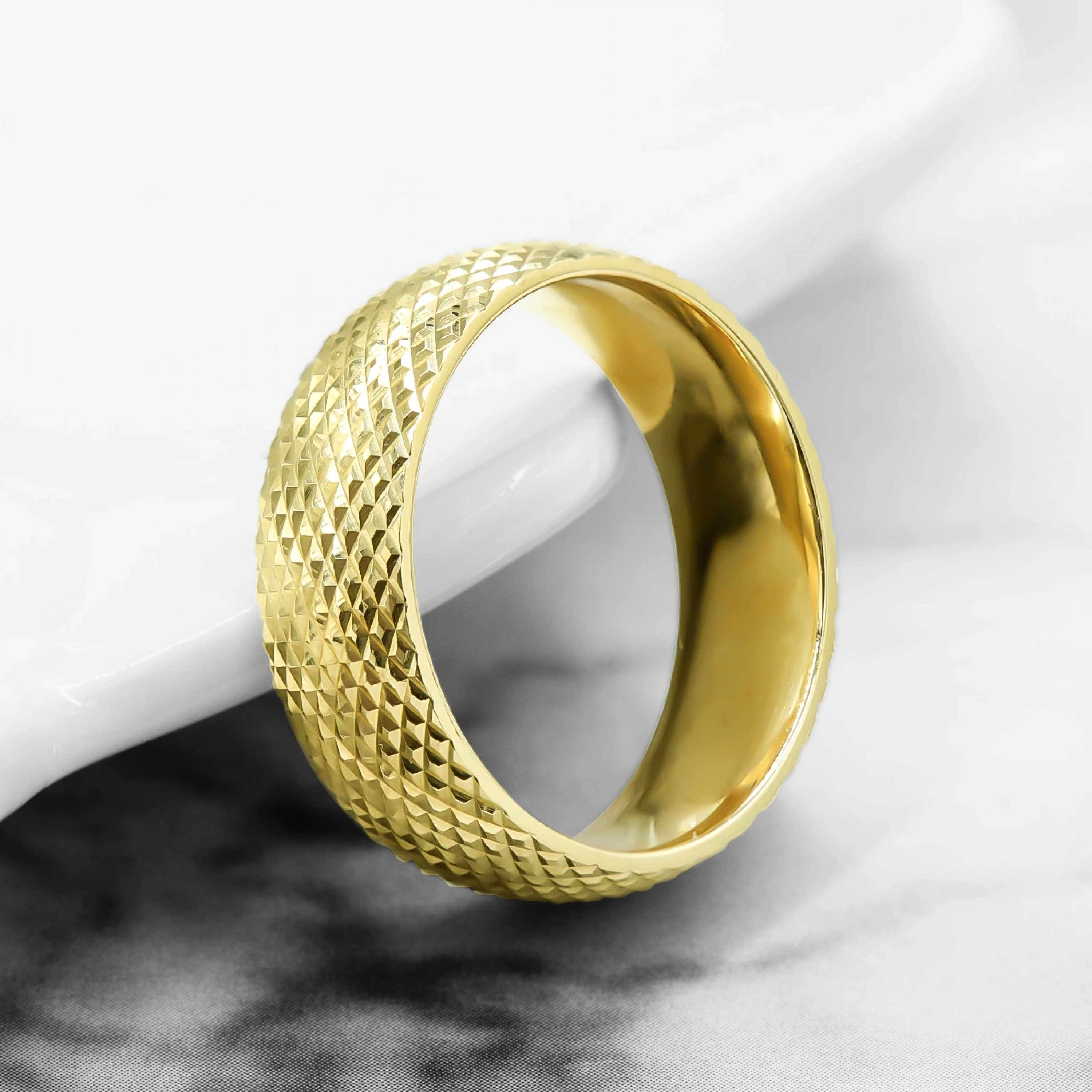 Kristal 14 Ayar Altın Alyans Yüzük