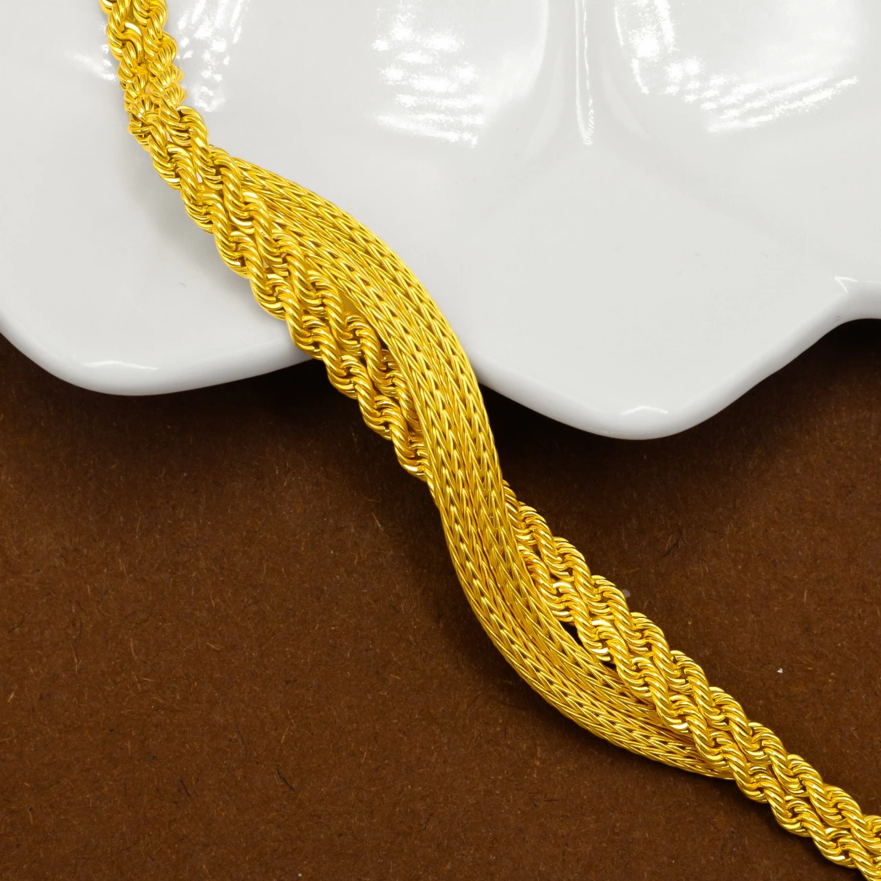 Sarmal Örgü 8 Ayar Altın Set