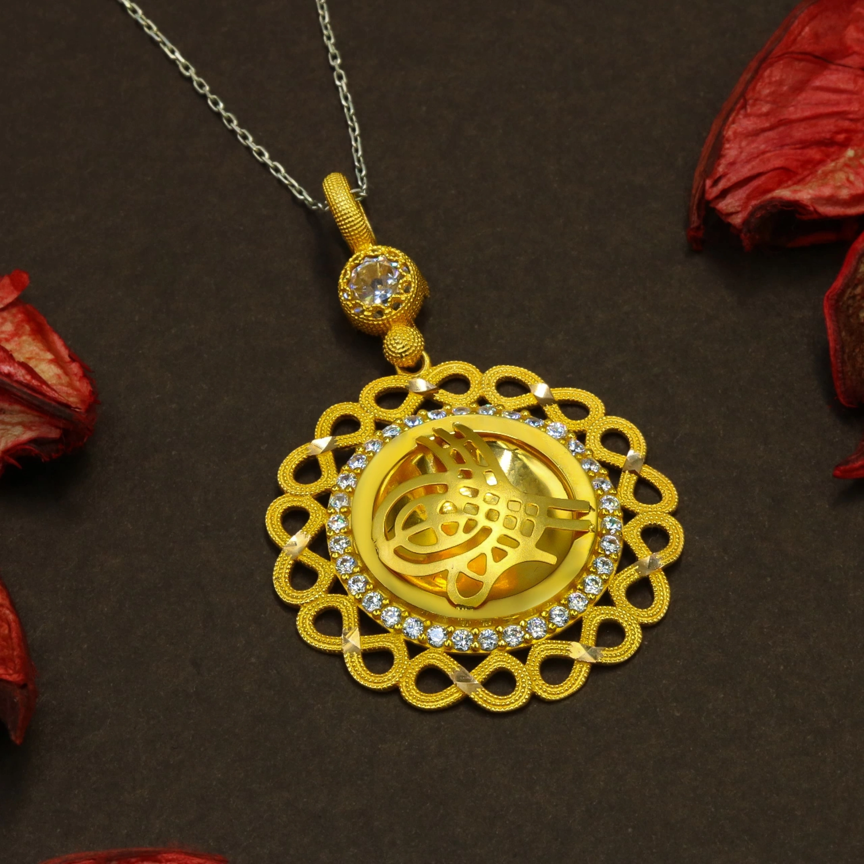 Sonsuzluk 8 Ayar Altın Tuğra Kolye Ucu