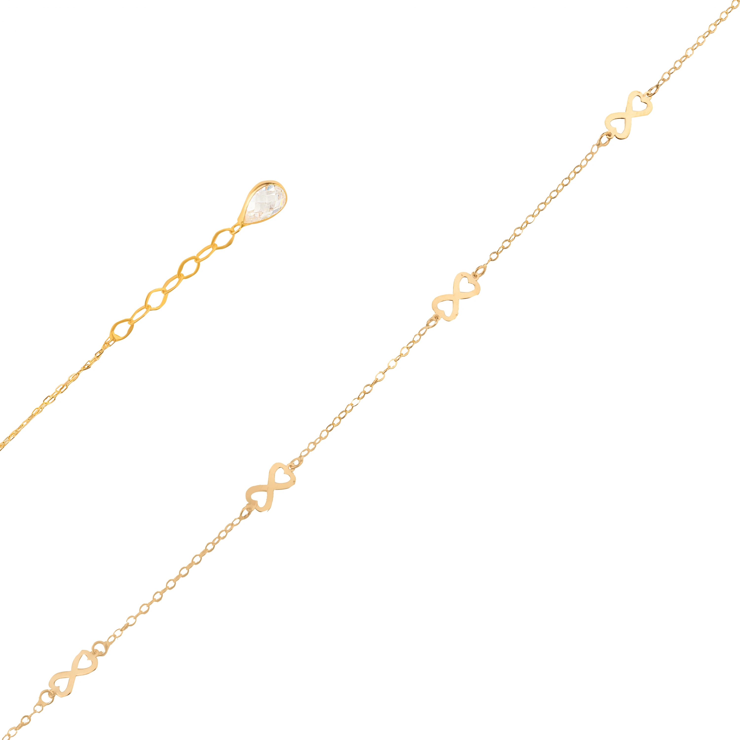 Sonsuzluk Figürlü 14 Ayar Altın Bileklik