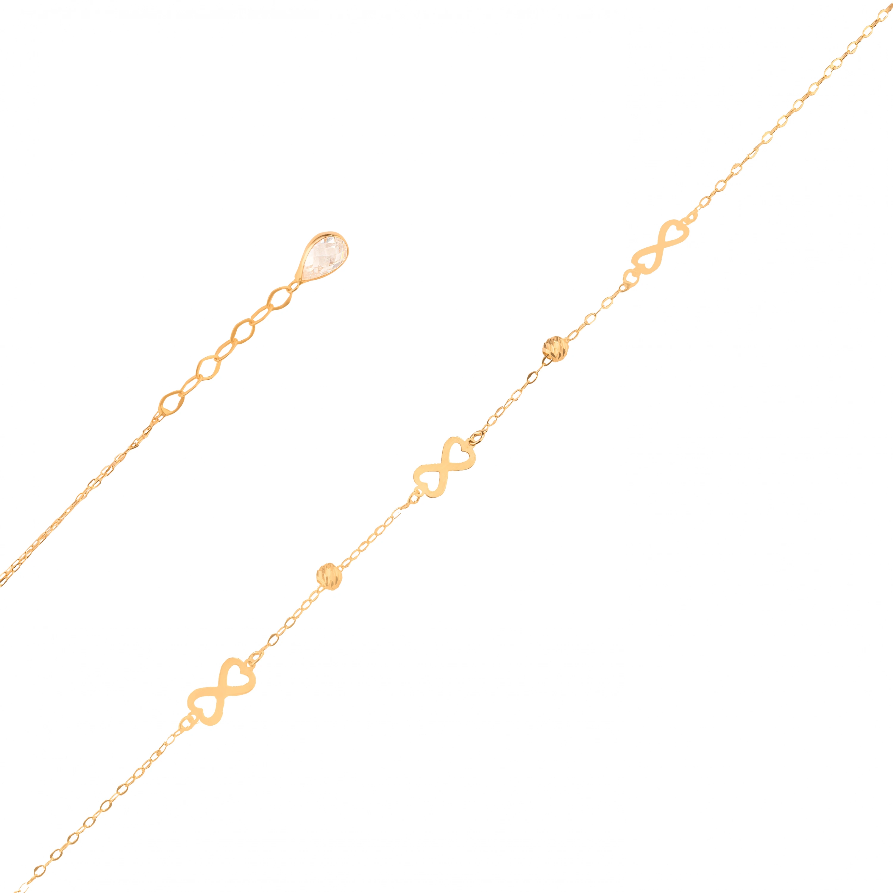 Sonsuzluk Toplu 14 Ayar Altın Bileklik