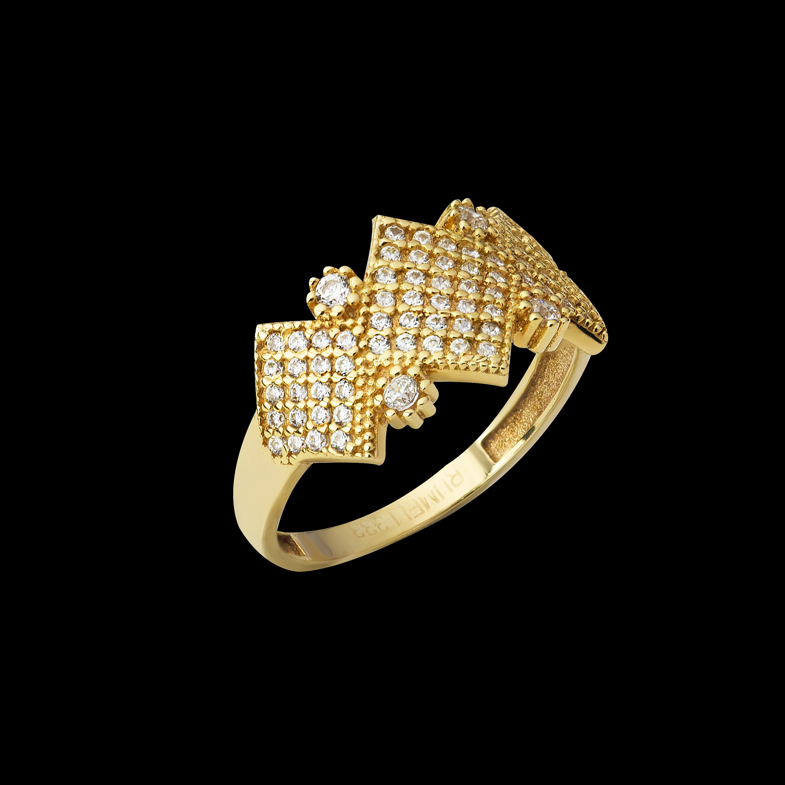 Swarovvski Taşlı 8 Ayar Altın Yüzük