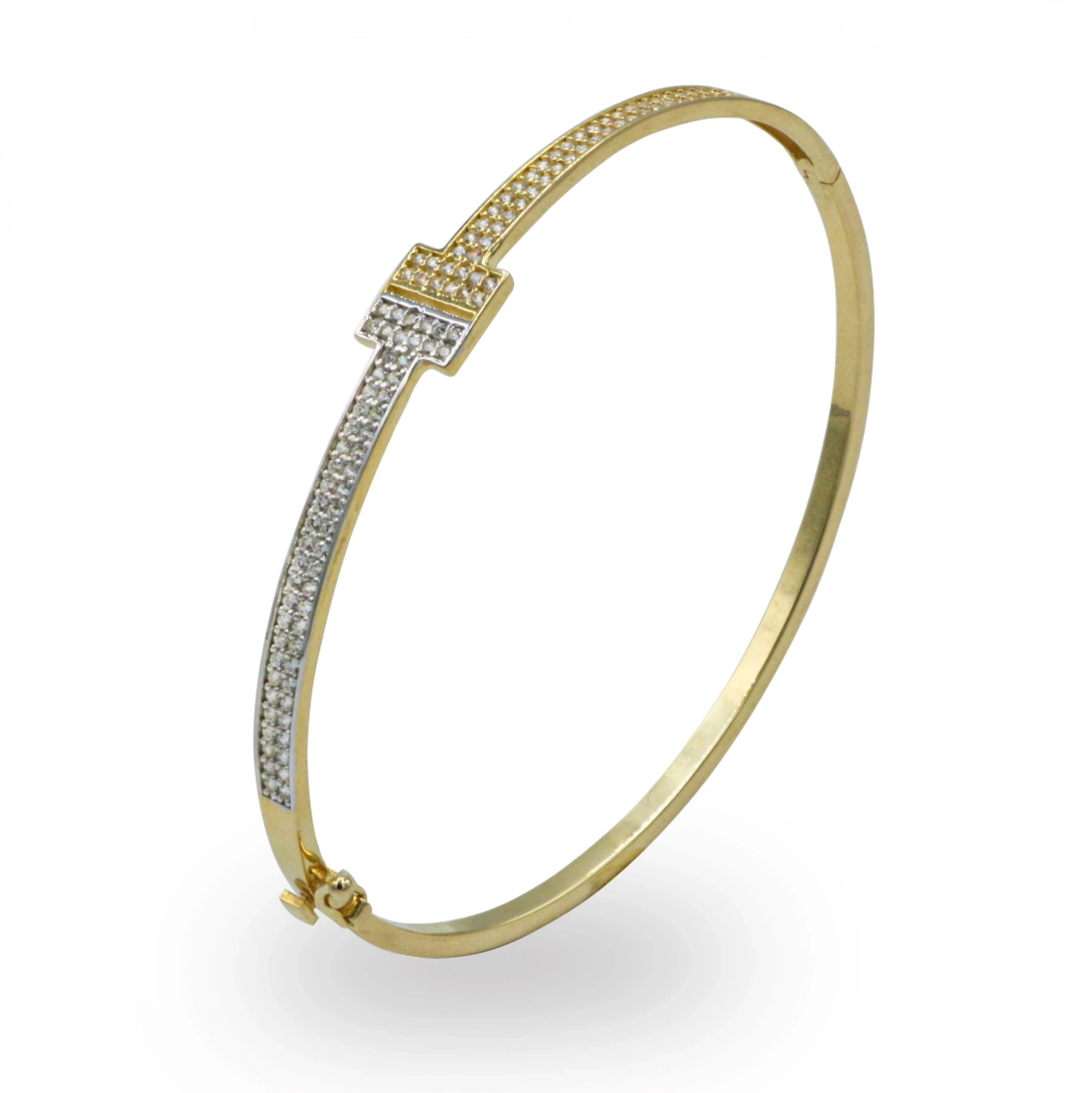 T Model Taşlı 8 Ayar Kelepçe Bilezik