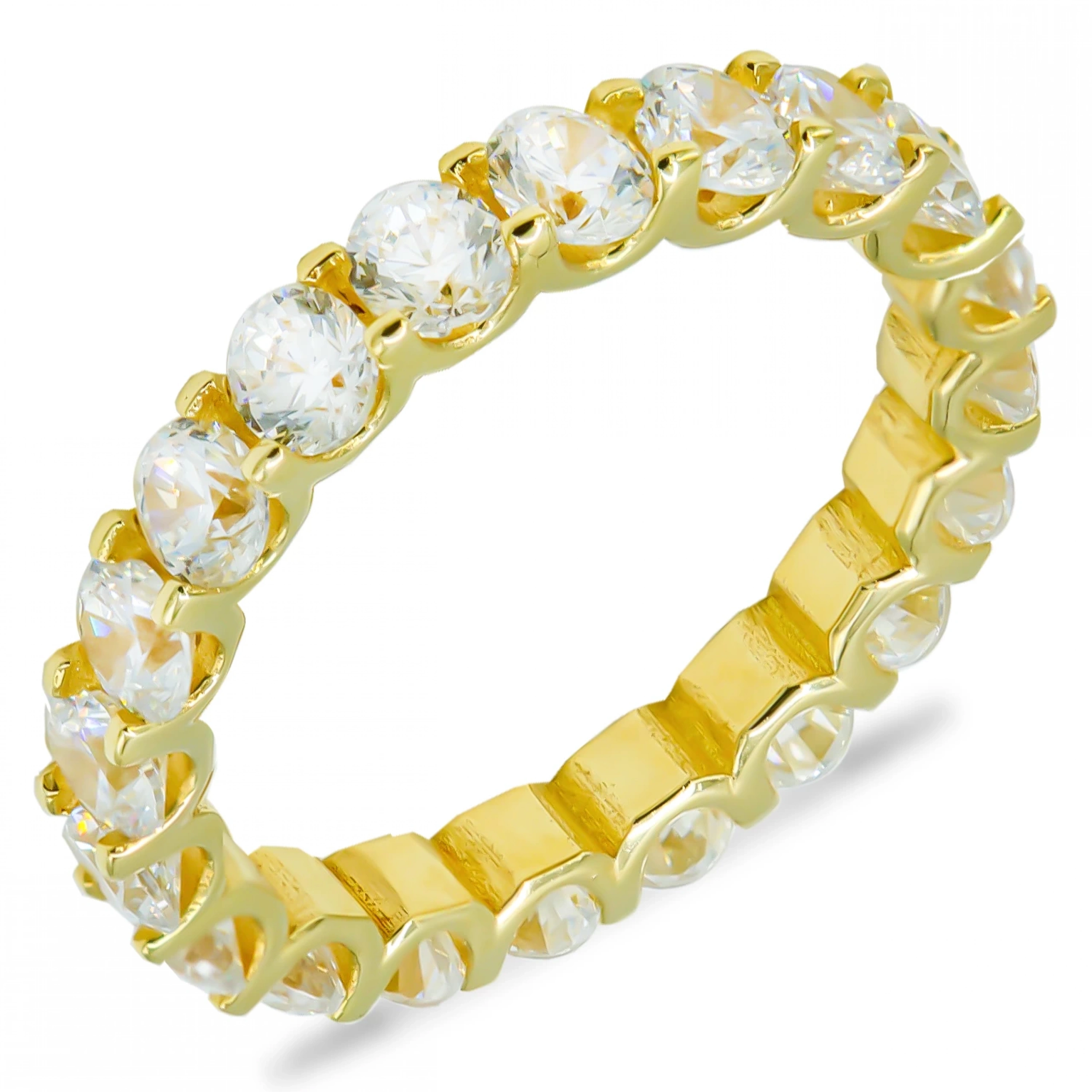 Tek Sıra Taşlı 14 Ayar Altın Yüzük