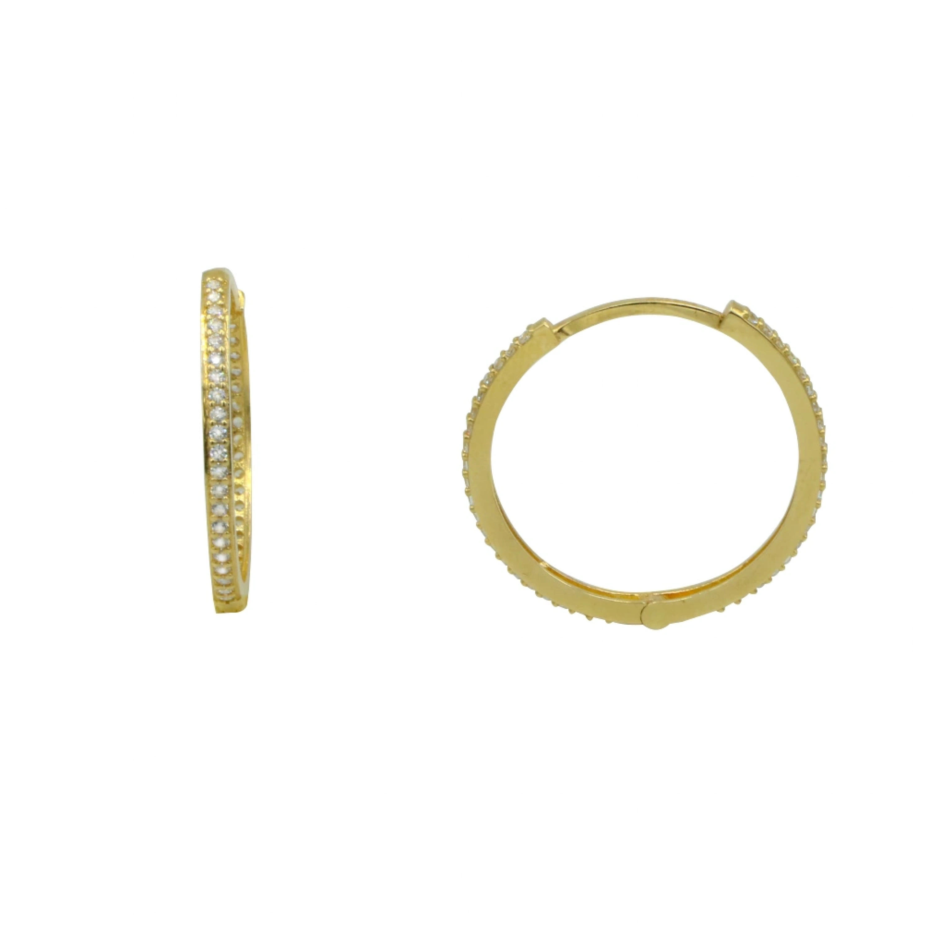 Tamtur 14 Ayar Halka Altın Küpe