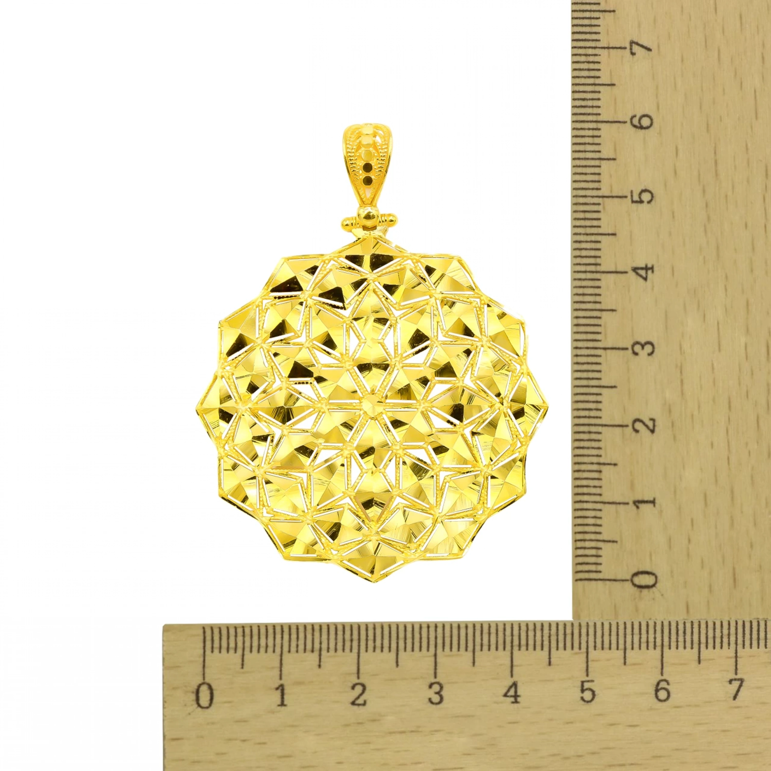 Tasarım Işıltılı 22 Ayar Altın Kolye Ucu