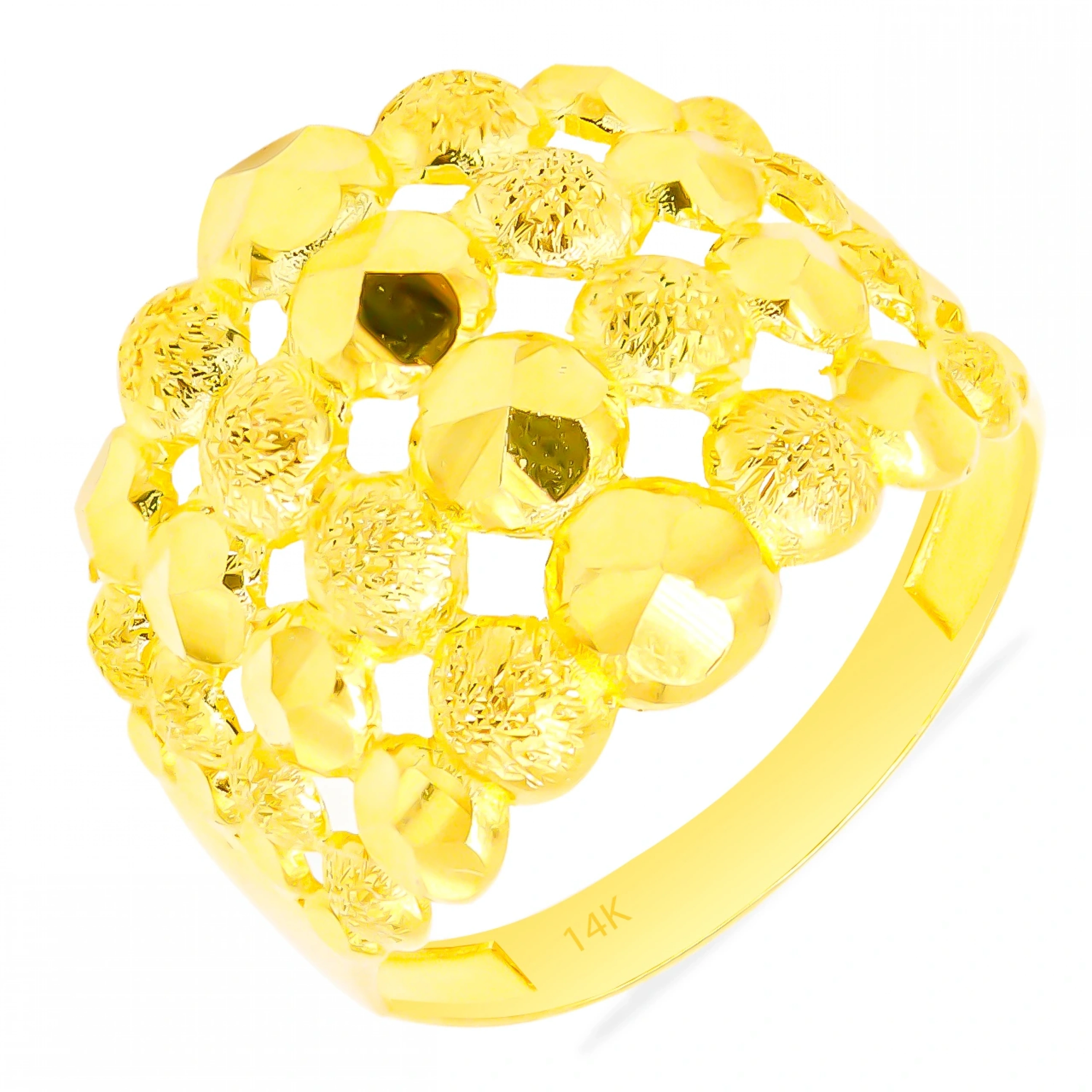 Yuvarlak 4 Sıra 14 Ayar Altın Yüzük