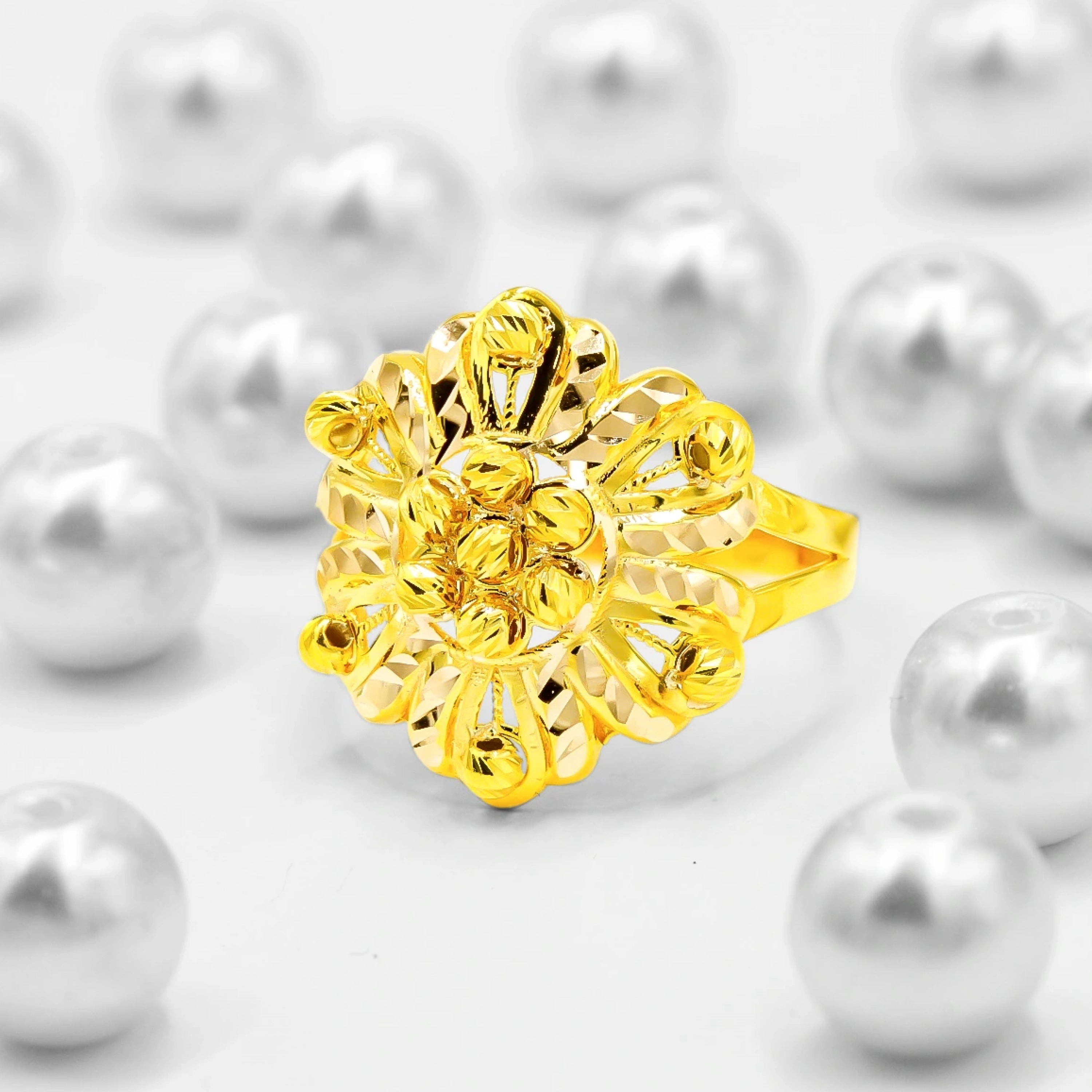 Çiçek 14 Ayar Altın Yüzük