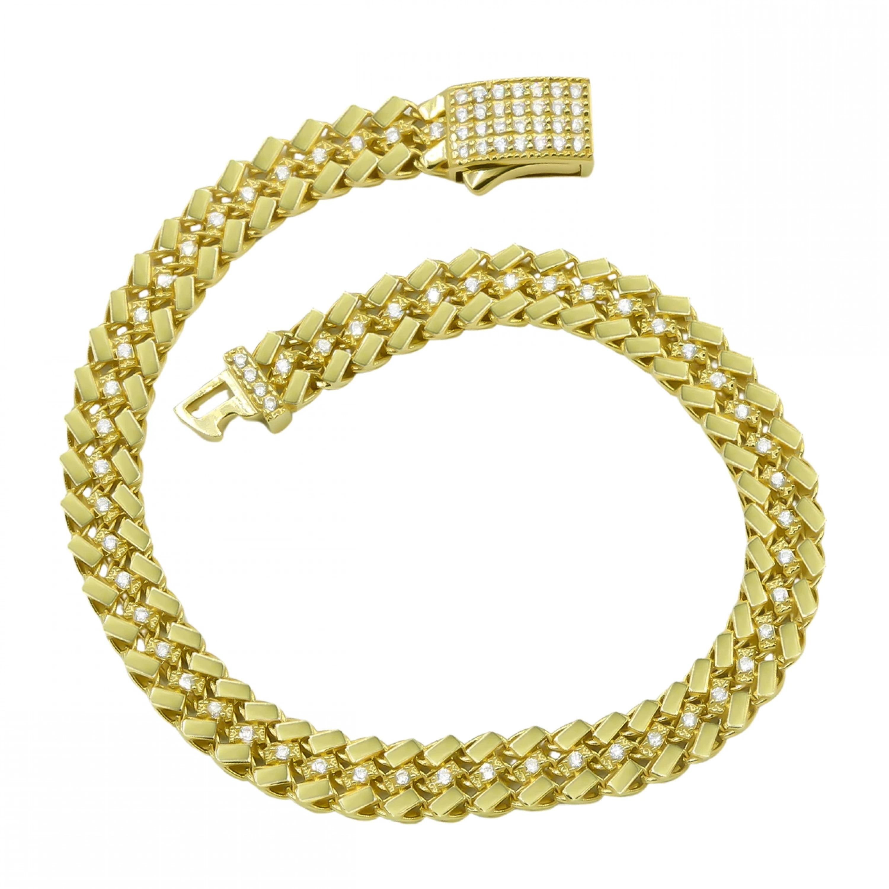 Taşlı Gurmet 14 Ayar Altın Bileklik