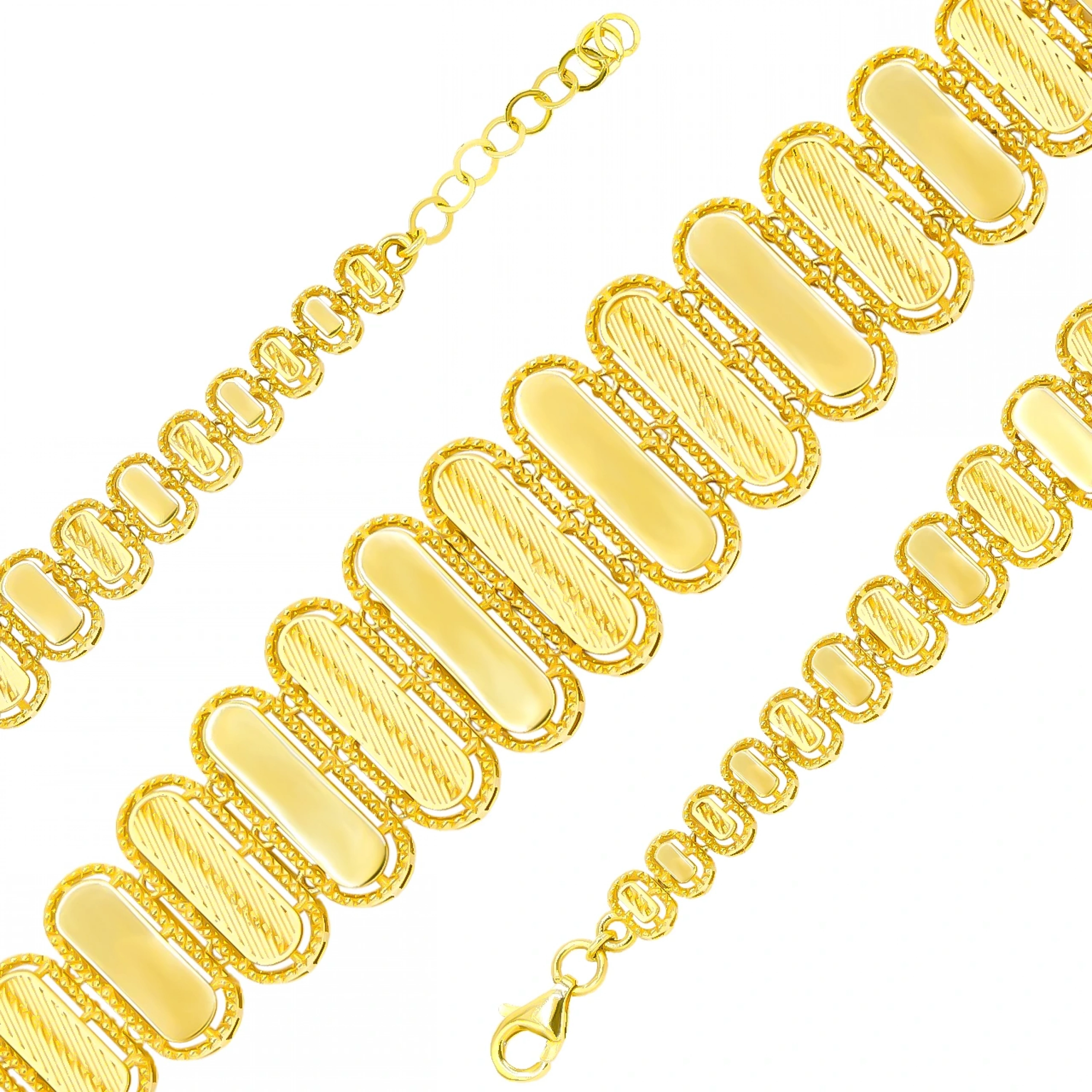 Afrika Tarzı 14 Ayar Altın Bileklik