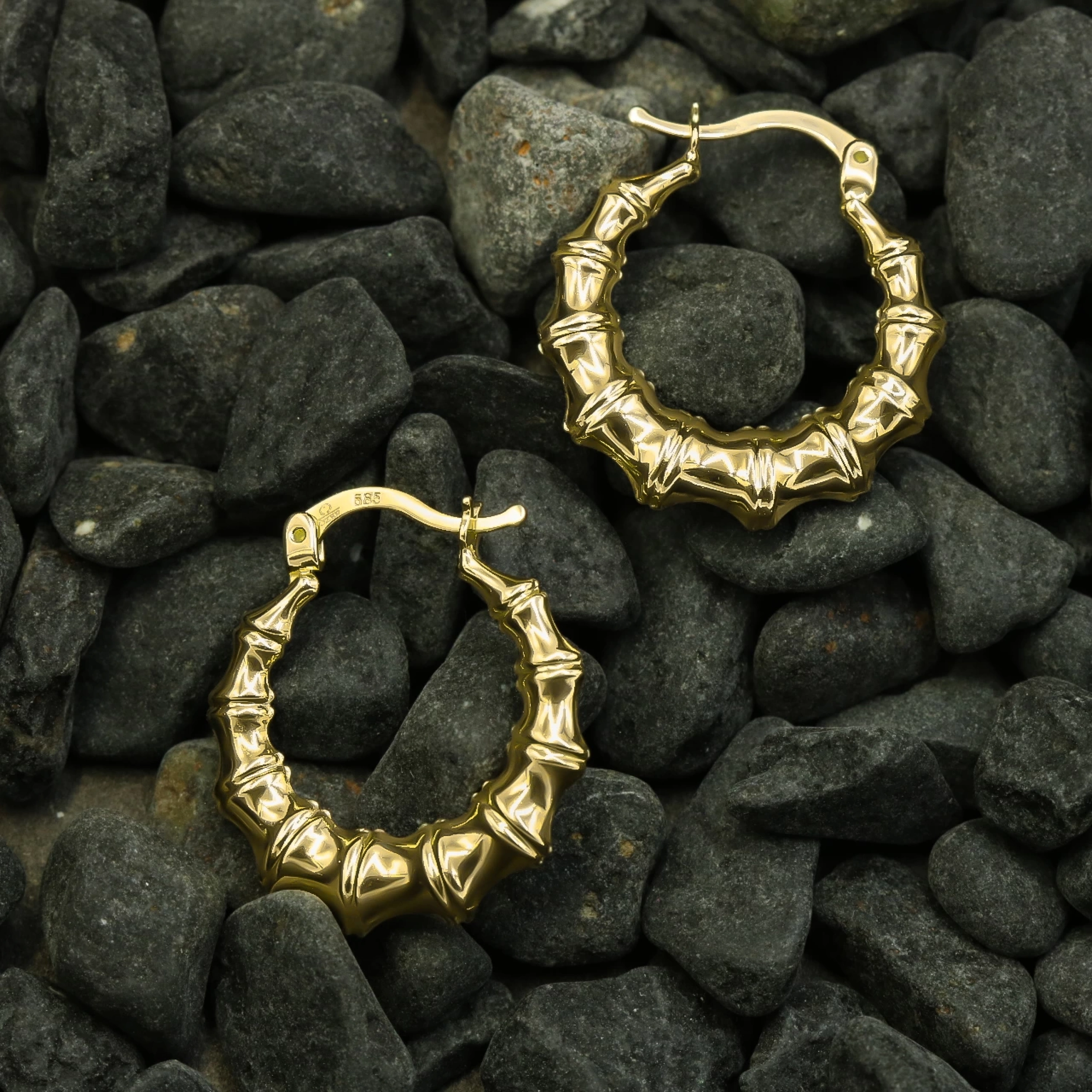 Bombeli14 Ayar Altın Küpe