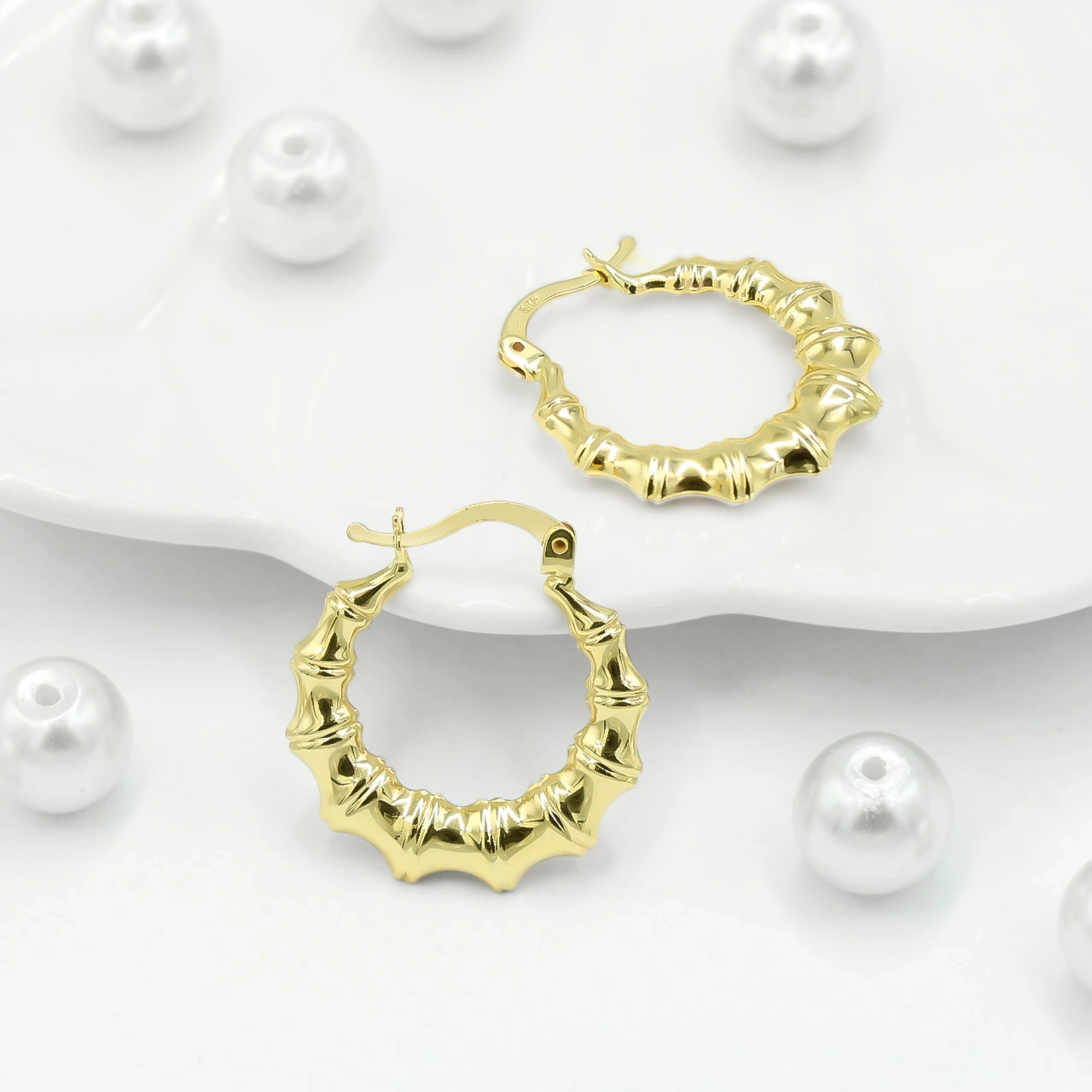 Bombeli14 Ayar Altın Küpe