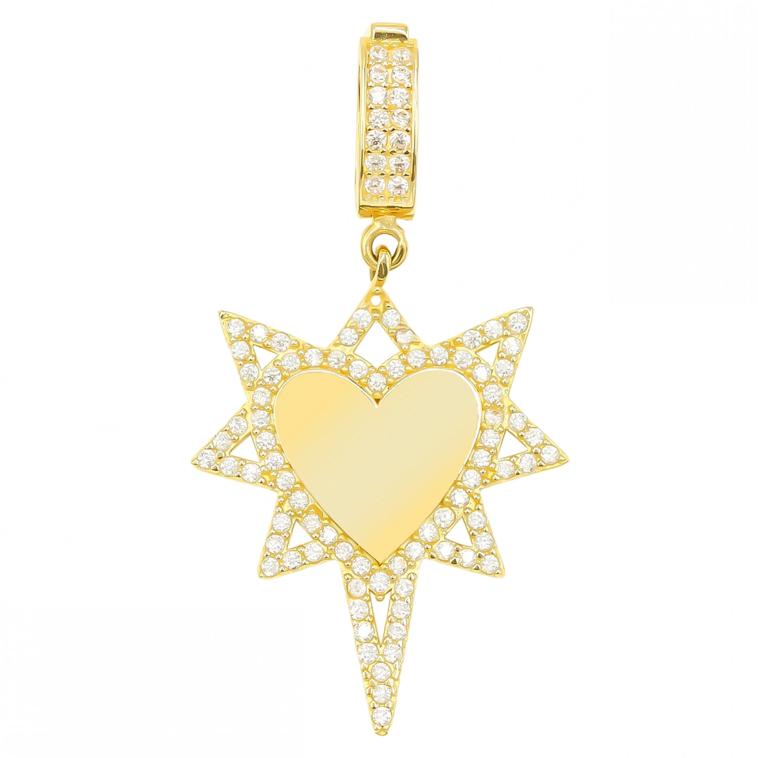 Kalpli Kuzey Yıldızı 14 Ayar Altın Kolye Ucu