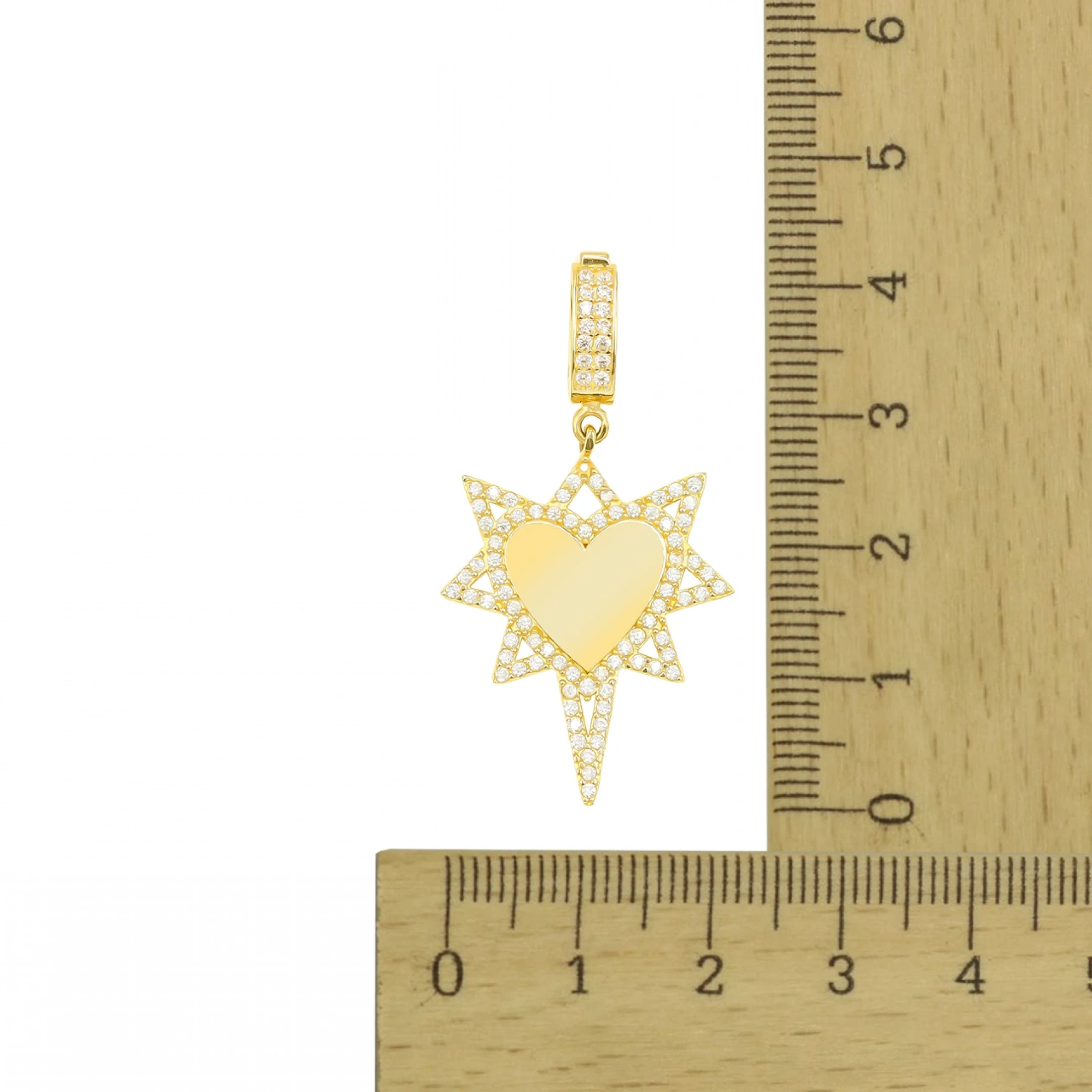 Kalpli Kuzey Yıldızı 14 Ayar Altın Kolye Ucu