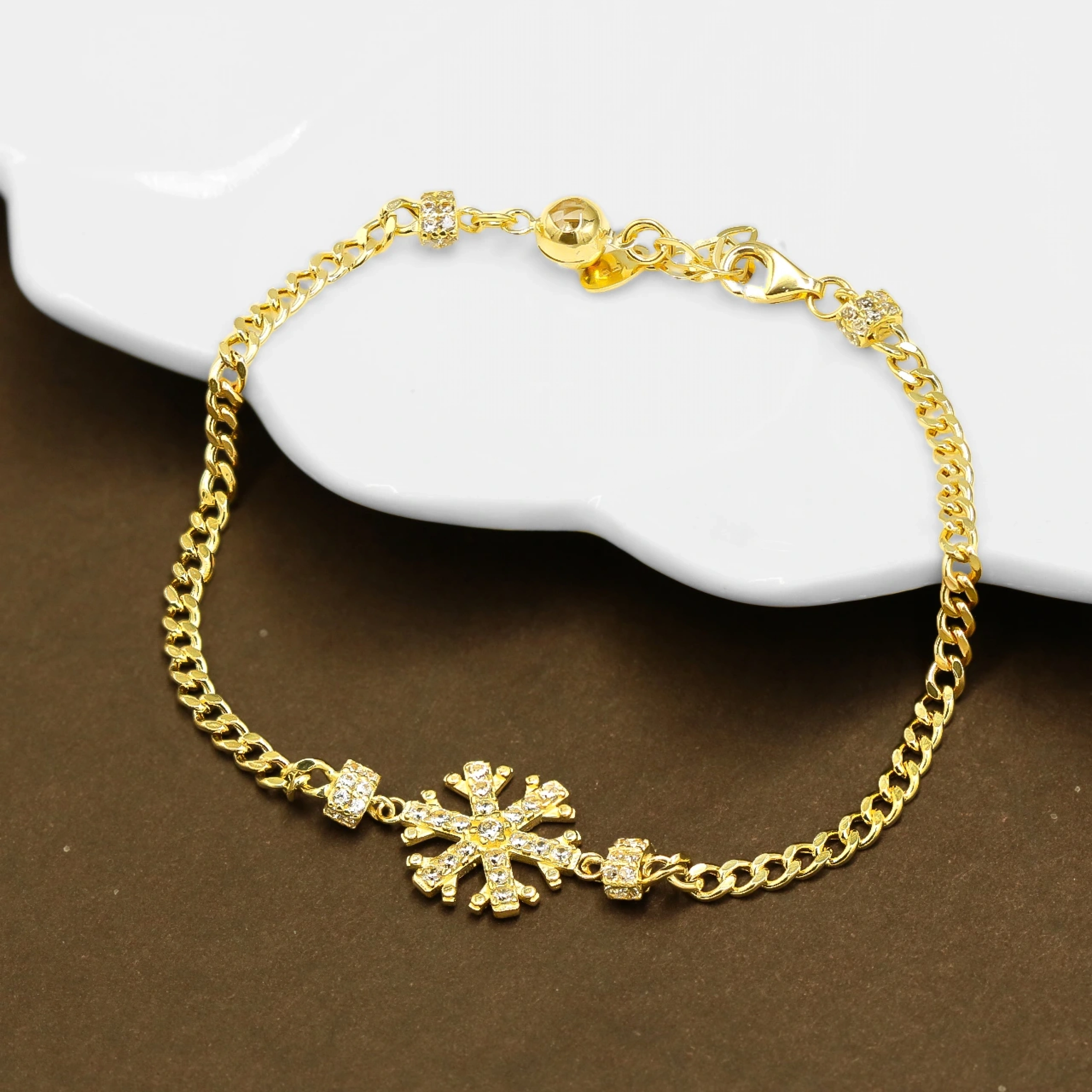 Kar Tanesi 14 Ayar Altın Bileklik